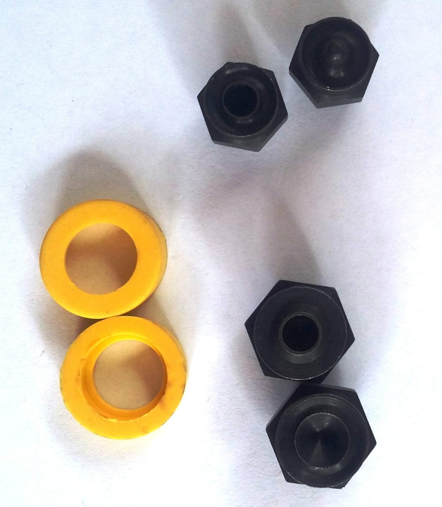 Woodruff Industries Eyelet Insert Heads Brass Anvil Replacement Tool for 3-in-1 Leather Hole Punch Snap Press Stud Button Setting Heads with a Set of Yellow Plastic Guides