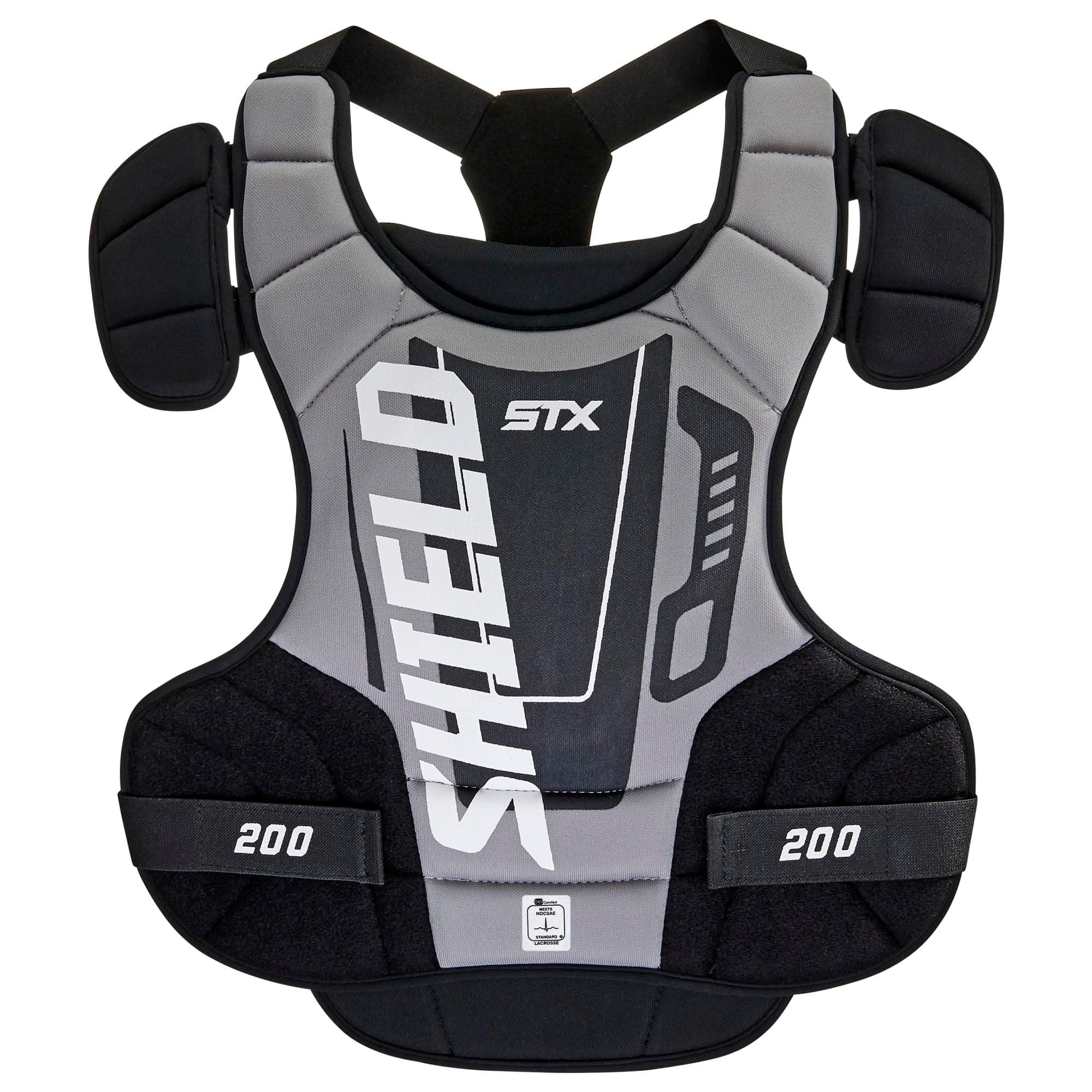 Shield 200 Lacrosse Goalie Chest Protector, Black/Gray, Medium