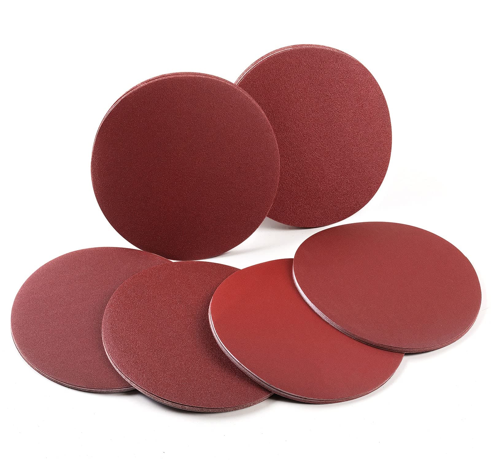 S SATC Premium PSA Sanding Discs 8 Inch 60 PCS 80 100 120 180 240 400 Grit Aluminum Oxide Self Stick Adhesive Sanding Discs for Random Orbital Sander and Belt Disc Sander