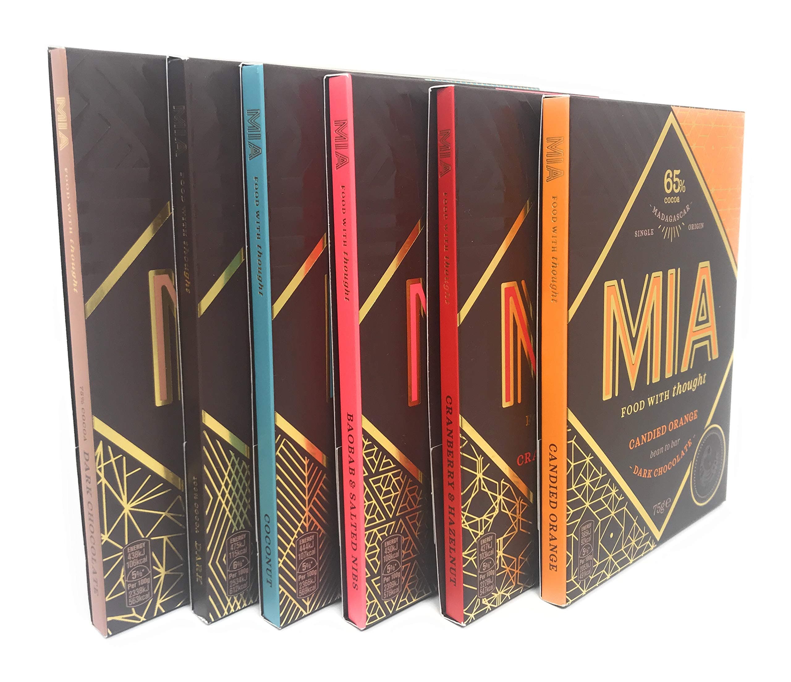 MIA Dark Chocolate 6 Flavour Bars Box Set - 450g
