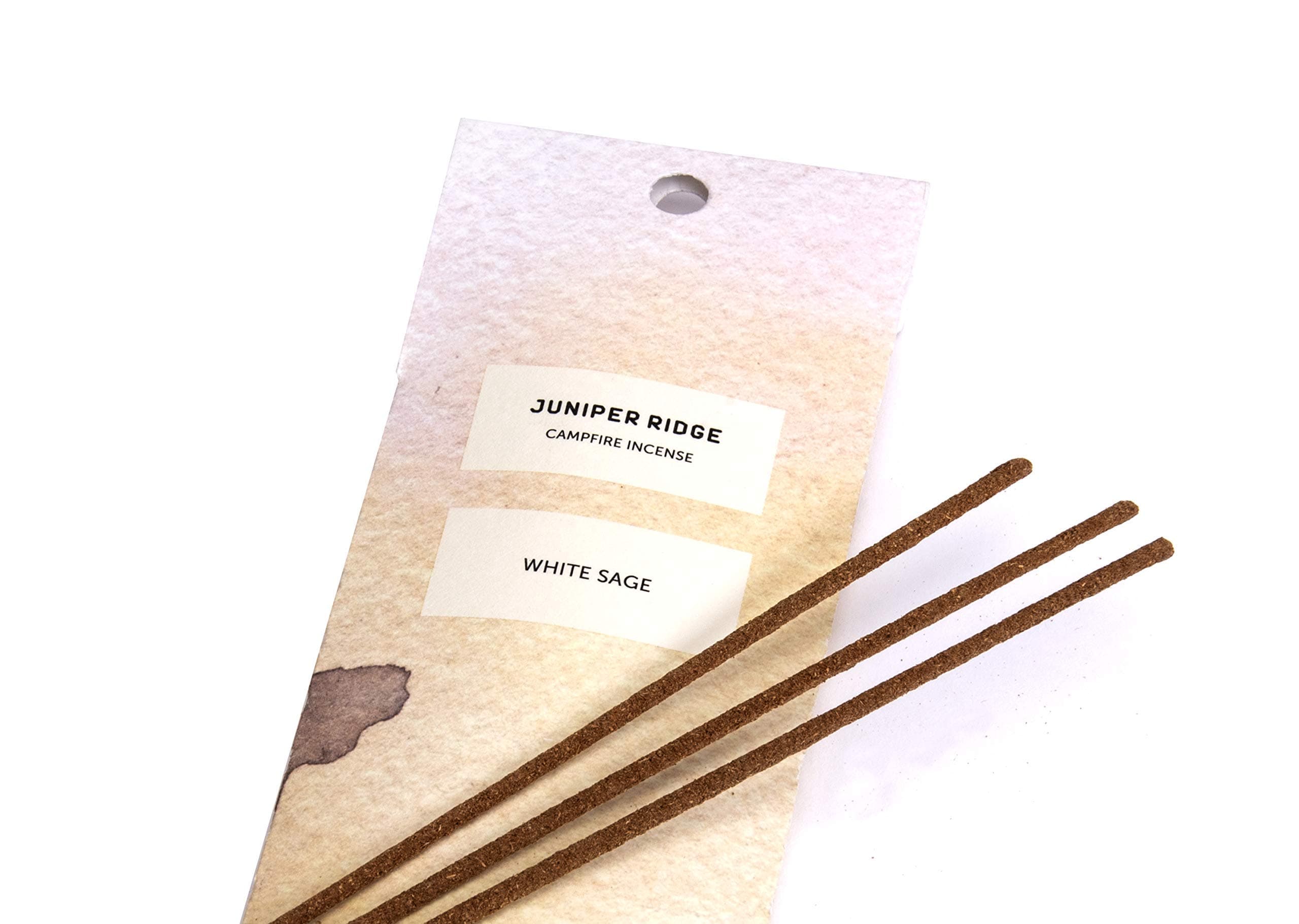 Juniper Ridge All-Natural Aromatic Campfire Incense - Long-Lasting Bamboo Sticks - Aromatherapy & Meditation Therapy - No Synthetic Fragrance - White Sage - 20 Count