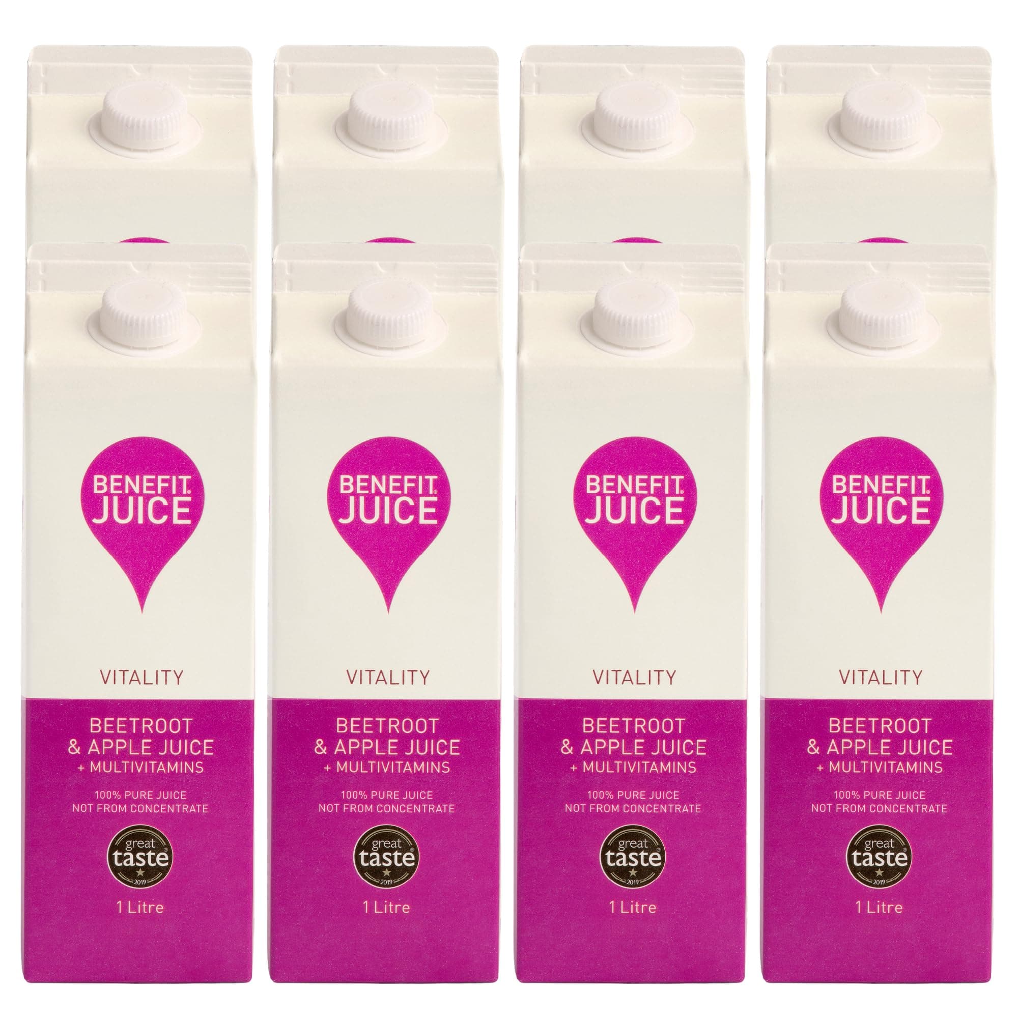 – Vitality Beetroot Juice with Apple Vitamin A, C and E - 8 x 1L Pack - Beet Detox Juice - Great Taste Award