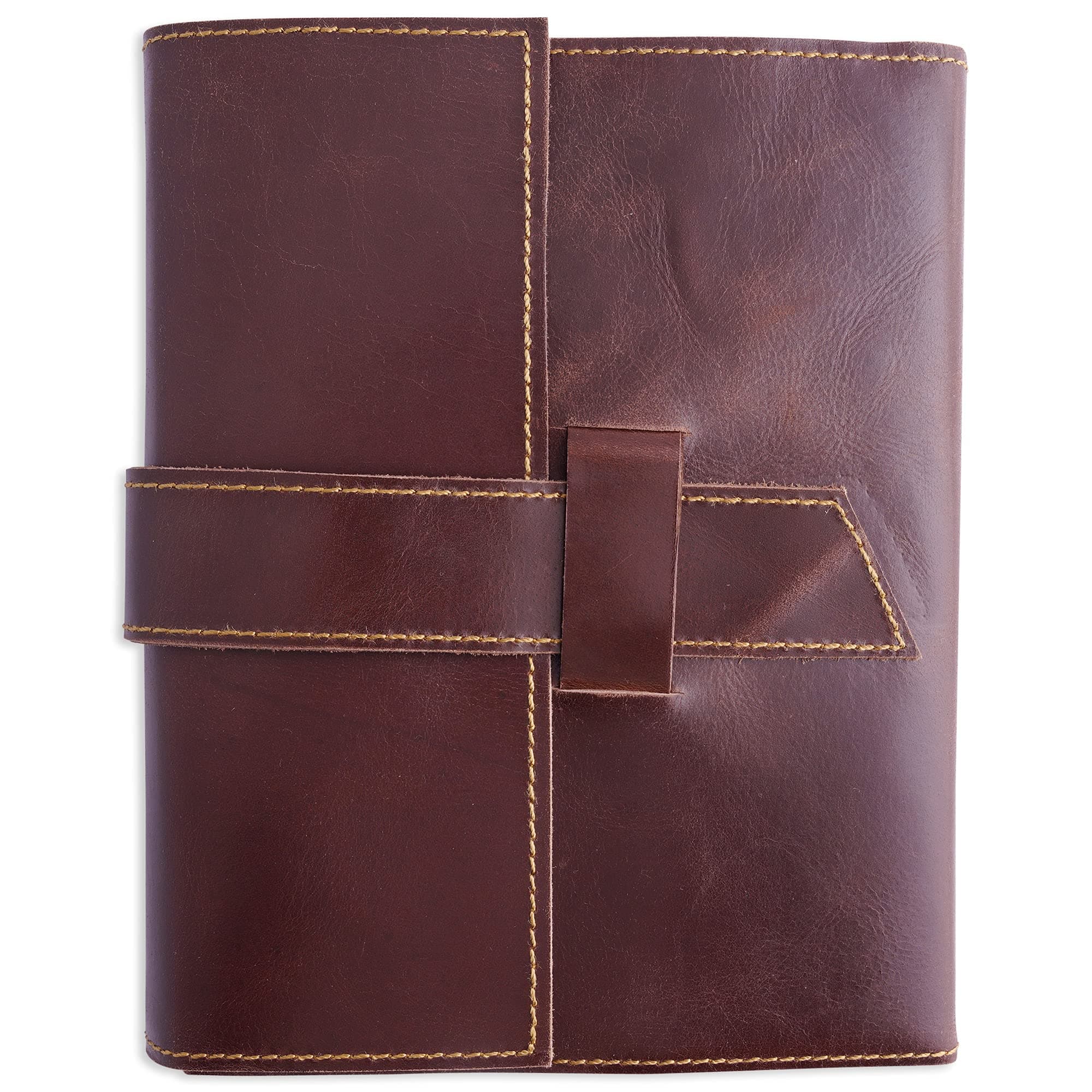 Leather Journal, Refillable Travel Journal, Leather Bound Personal Organizer, by Fortessa