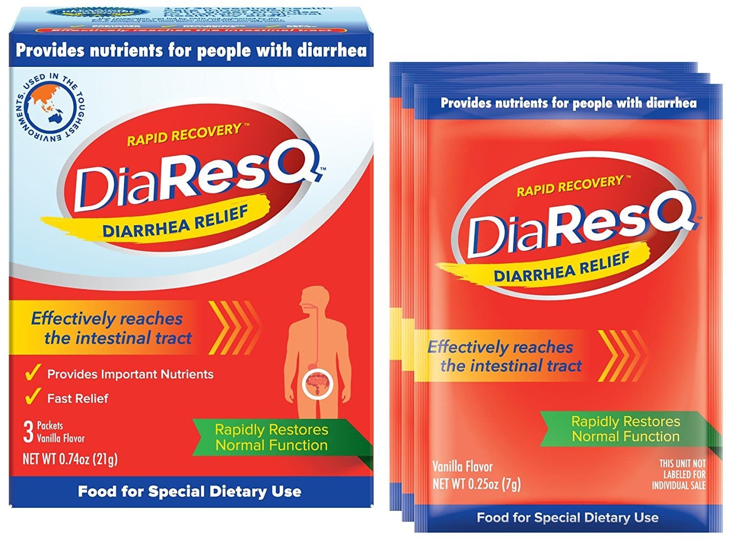 Rapid Recovery Diarrhea Relief - 3 Packets, Pack of 2