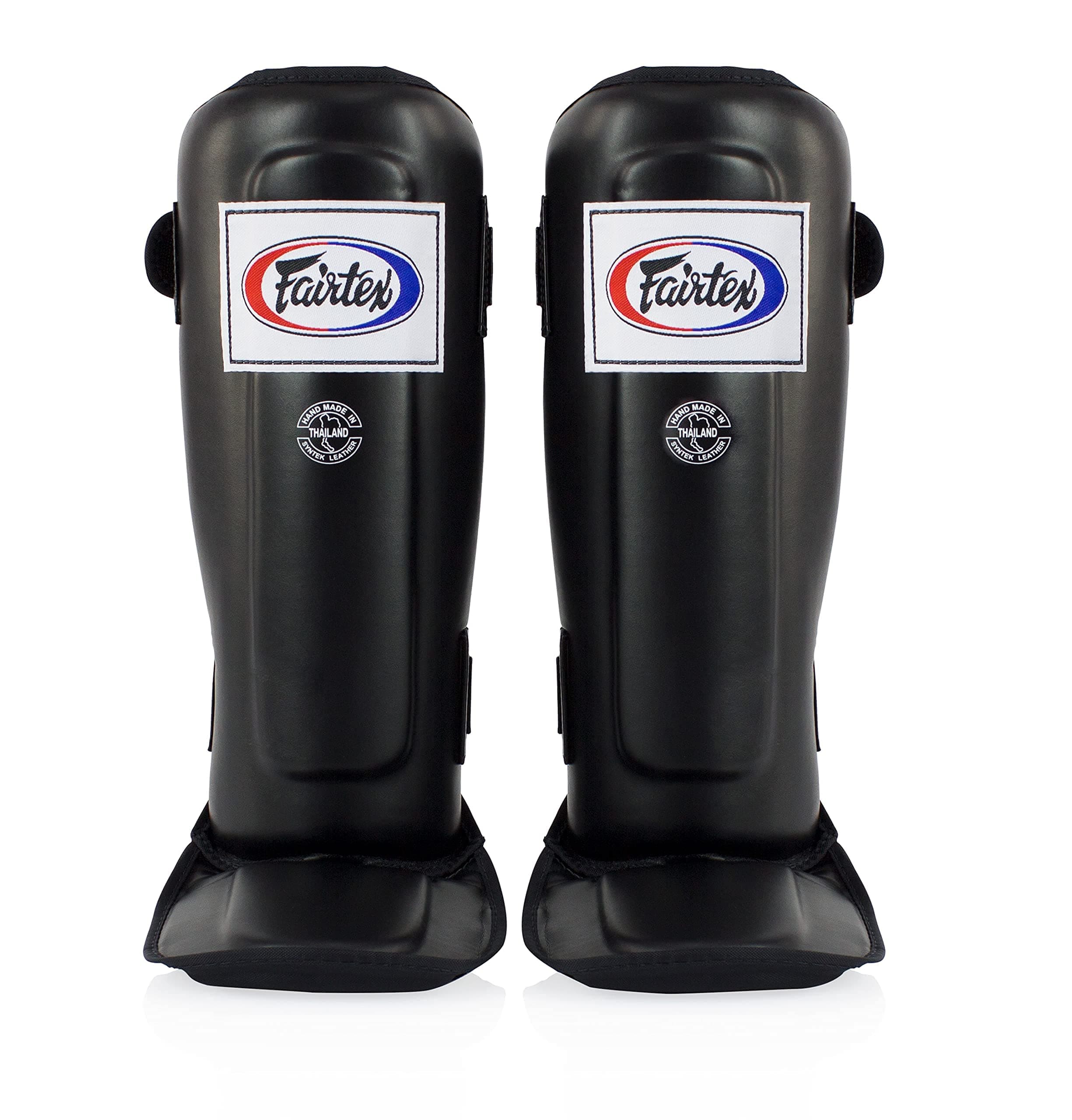 Fairtex SP3 Pro Style Shin Guards, In-Step Double Padded Protector (Black, Small/Kids)