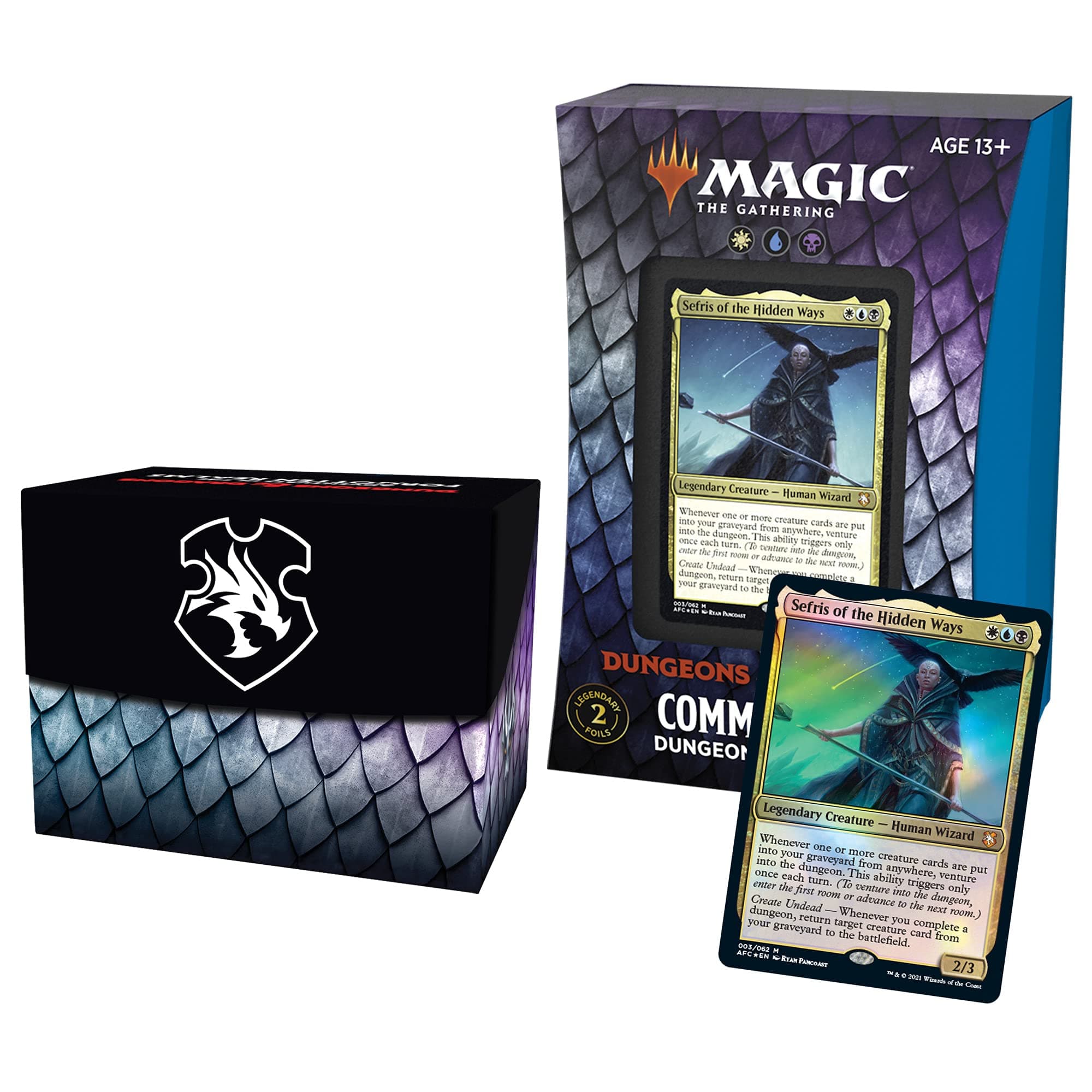 Magic The GatheringAdventures in The Forgotten Realms Commander Deck – Dungeons of Death Black, Multicoloured White Blue for ages 13+