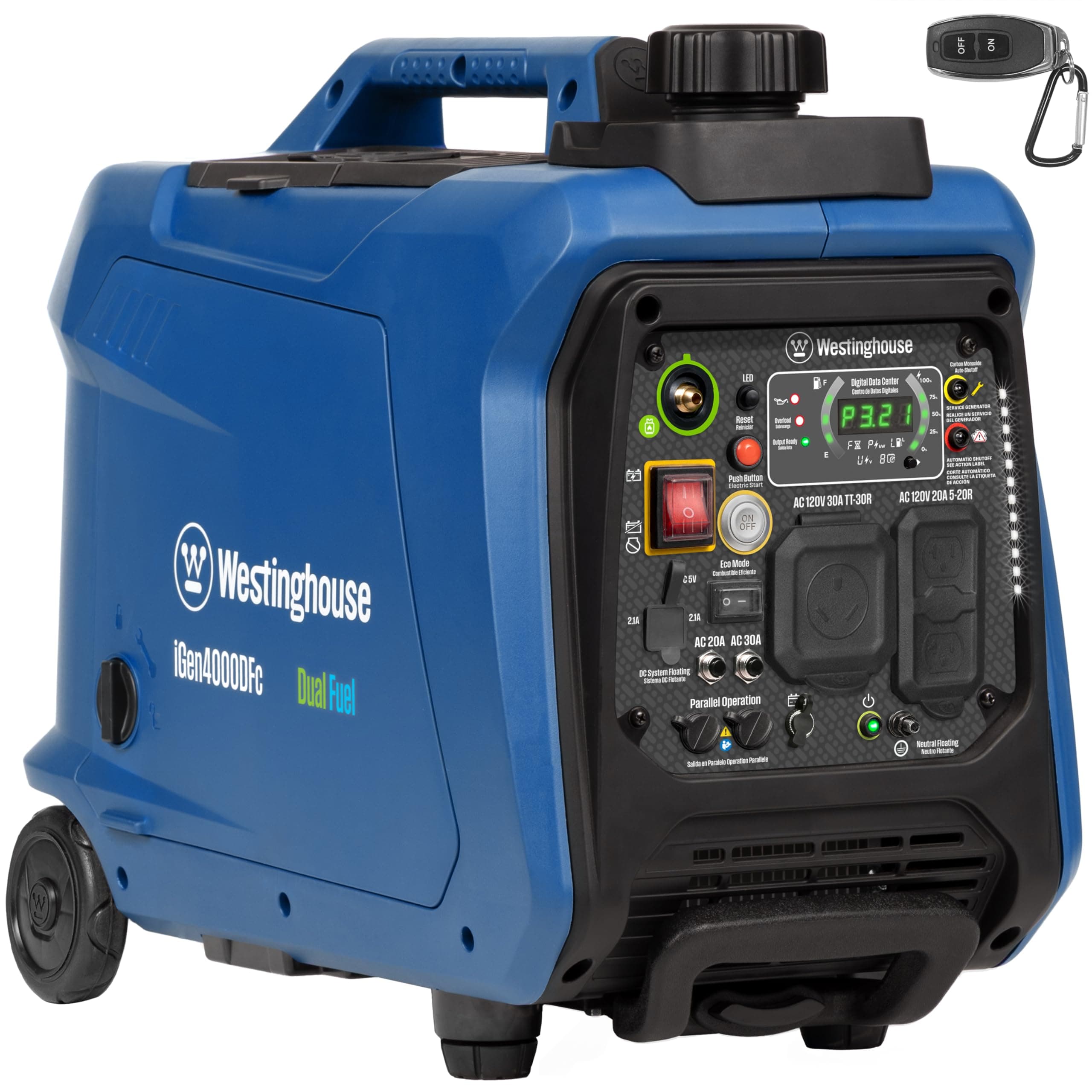 Westinghouse iGen4000DFc Dual Fuel Portable Inverter Generator