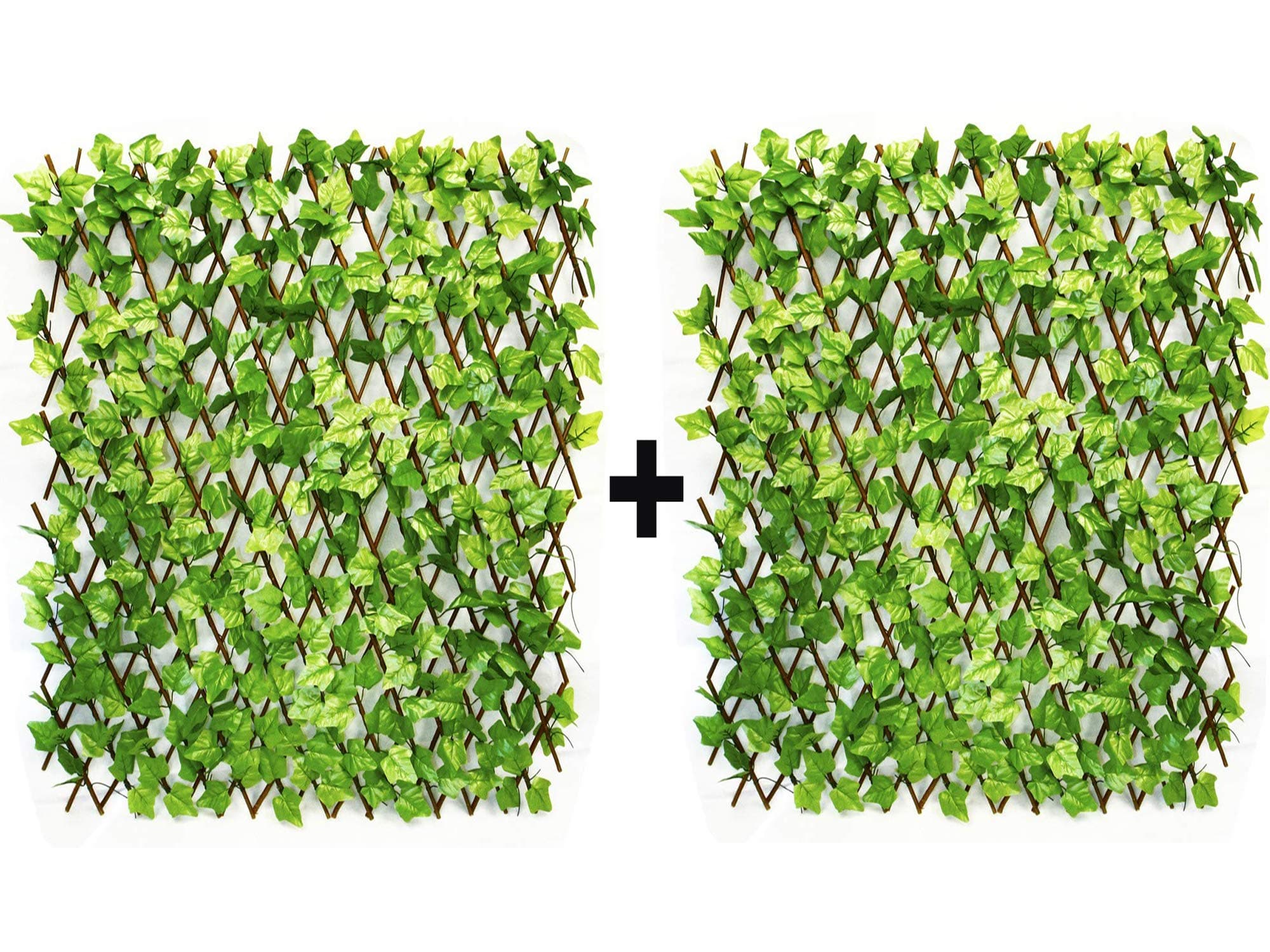 Go Hooked Durable Plastic Artificial Grass Fence for Outdoor Decor Plastic Versatile Maintenance Free Easy Install Weather Resistant UV Decorative Protected Green Pack of 2