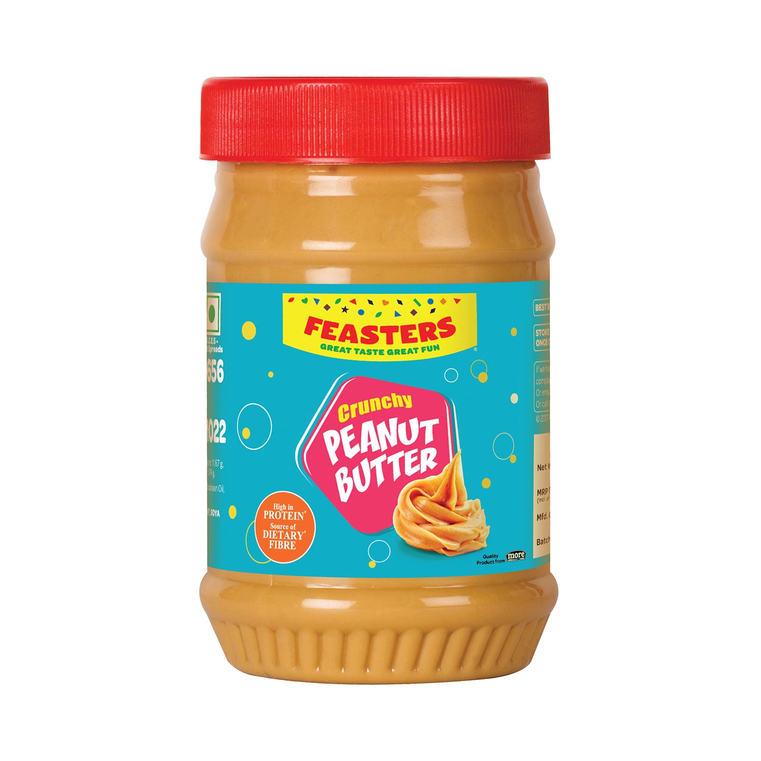 Feasters Peanut Butter Crunchy Bottle, 510g