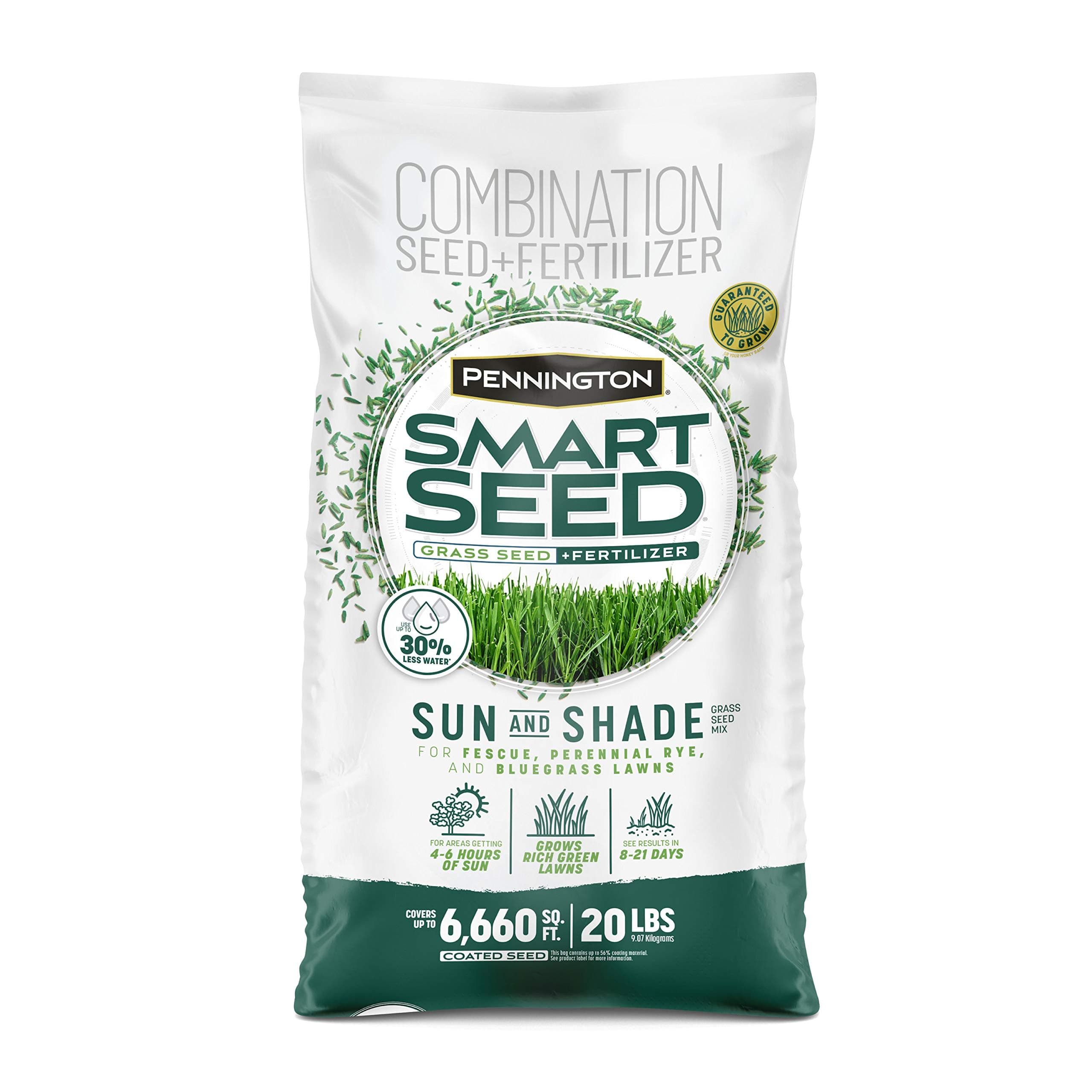 Smart Seed Sun and Shade Grass Mix 20 lb, Black Label