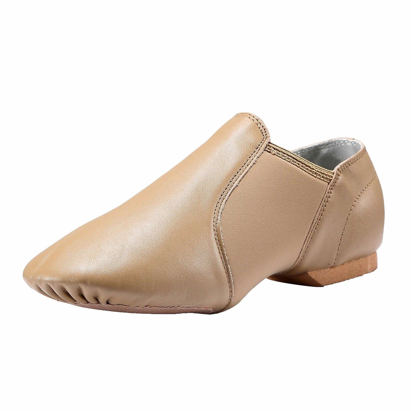 Women's Leather Upper Slip-on Jazz Shoe