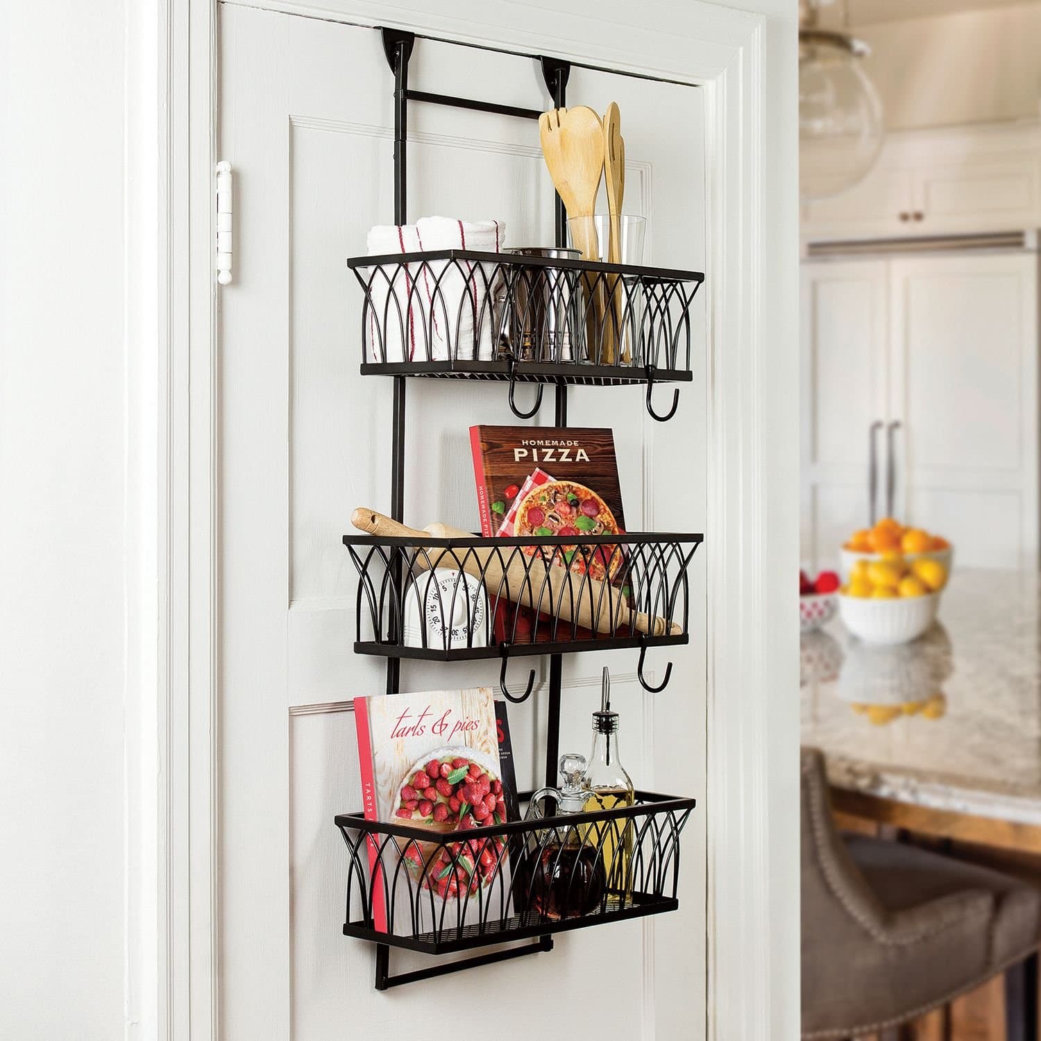 Arch Over The Door 3 Basket Organizer
