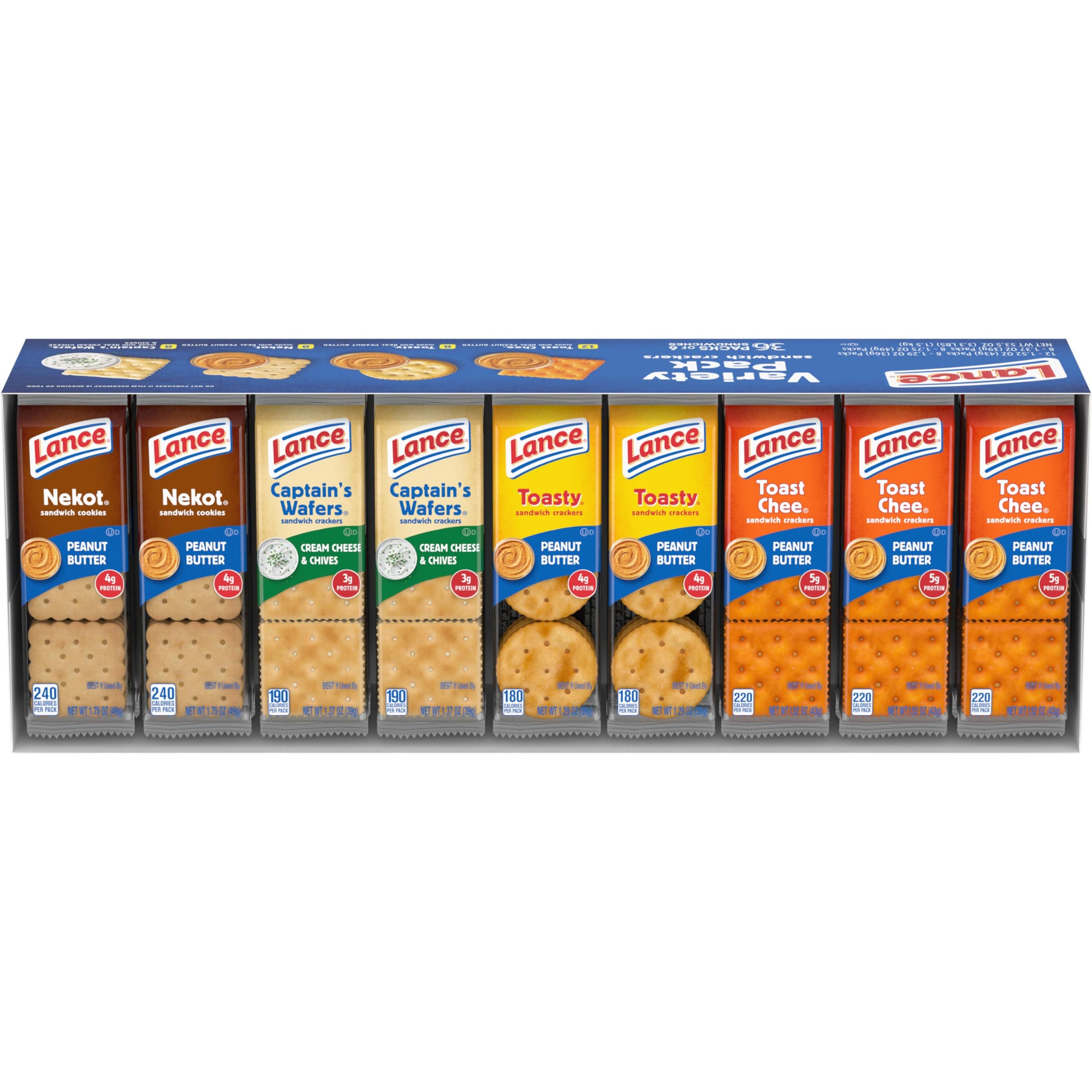 Lance Fresh Sandwich Crackers Variety Pack - 36 packs