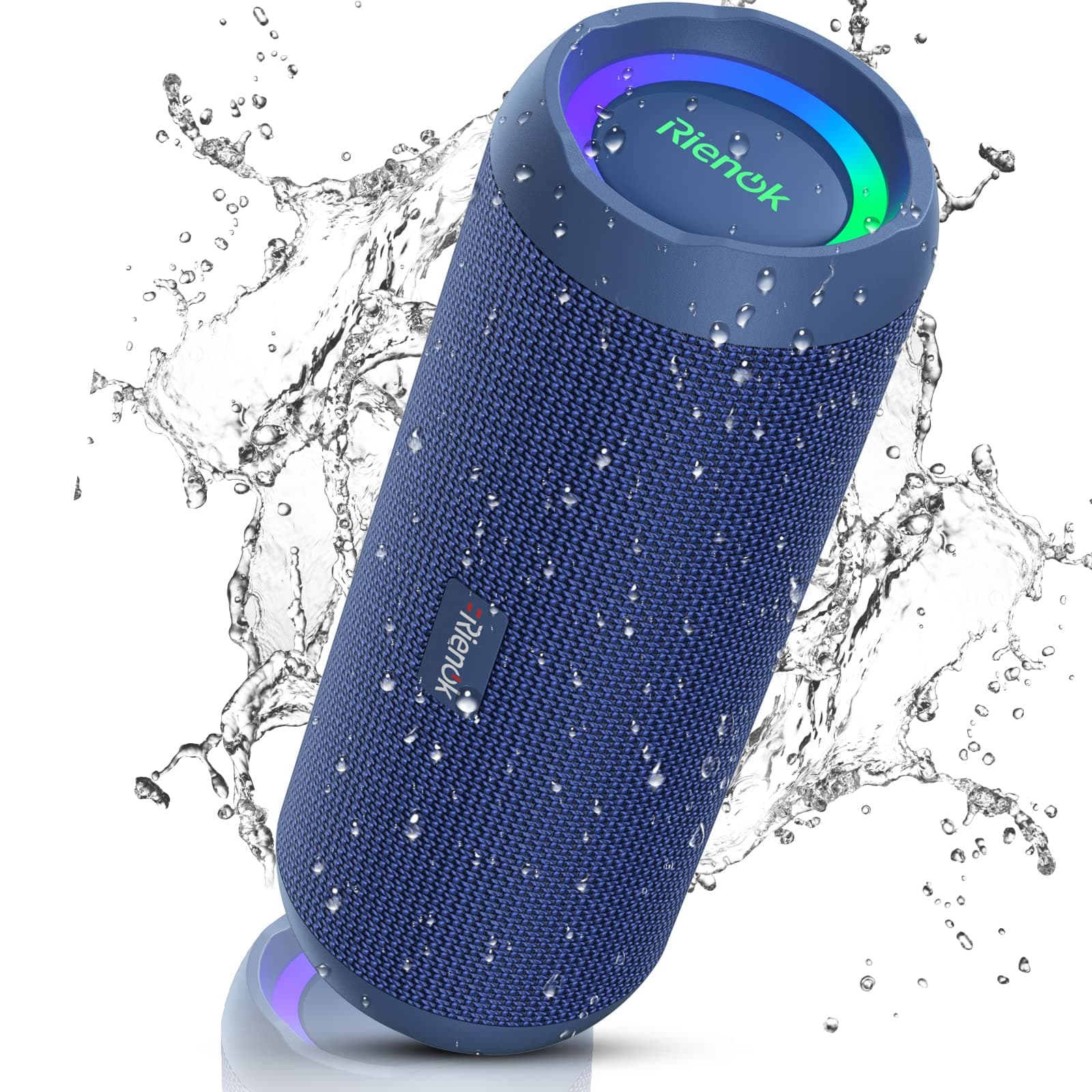 RIENOK Portable Bluetooth Speaker 30W Dual Pairing True Wireless Stereo HD Sound IPX7 Waterproof Outdoor Sport Shower Wireless Speaker Bluetooth 5.3 for Home Party