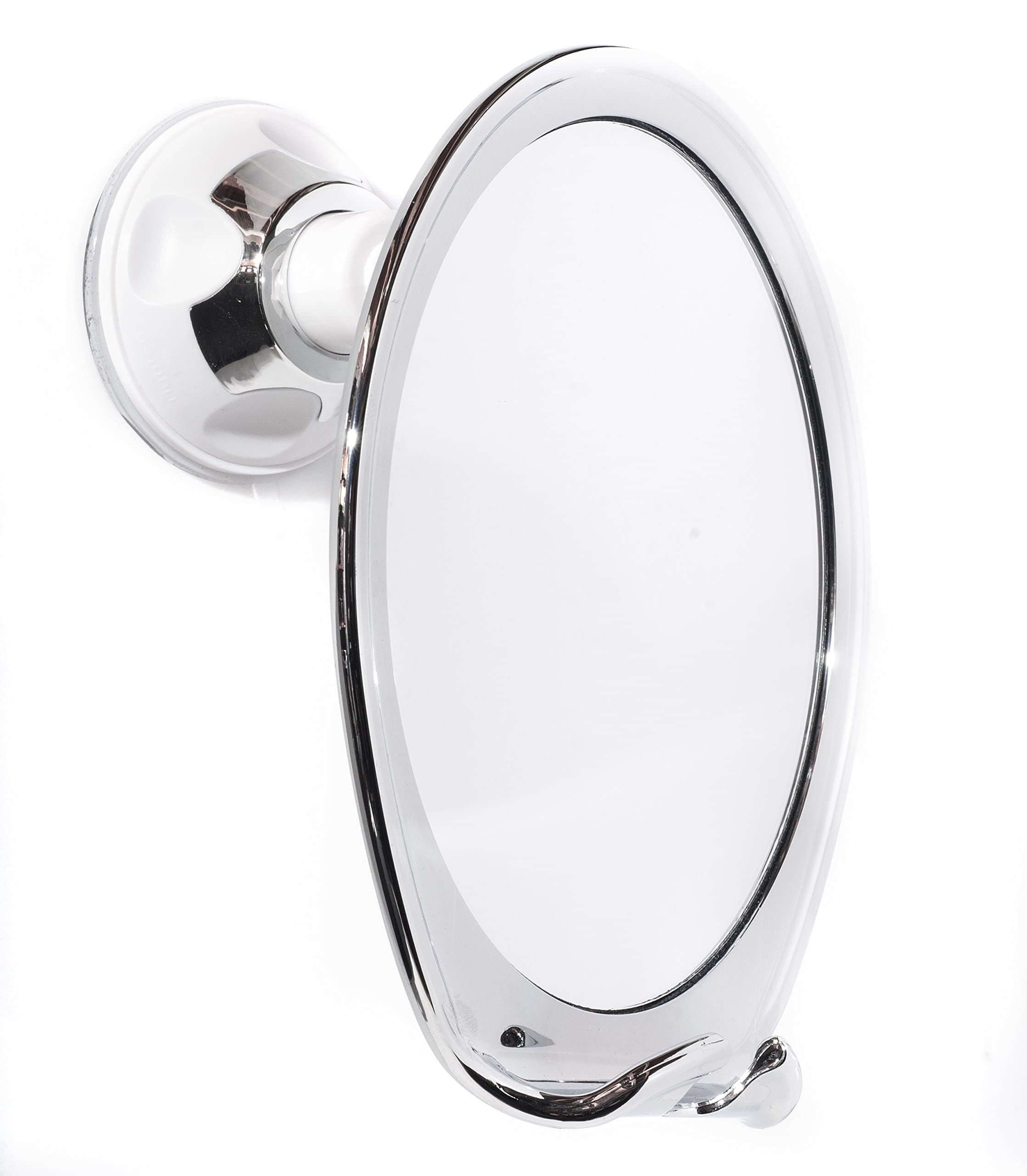 Fogless Shower Mirror with Razor Hook and Locking Suction Cup (Chrome)