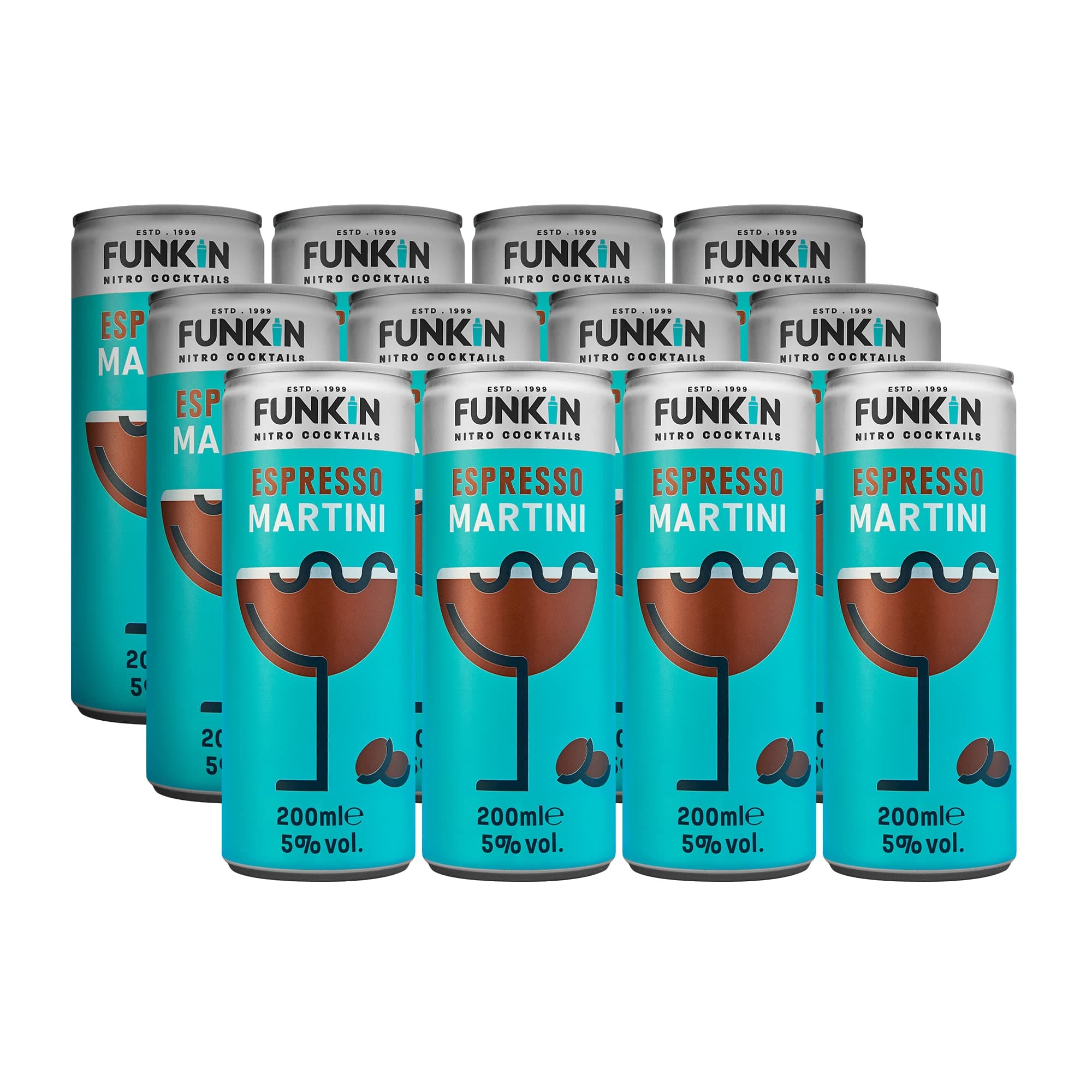 Funkin Espresso Martini Nitro Cocktail Cans, 12 x 200 ml