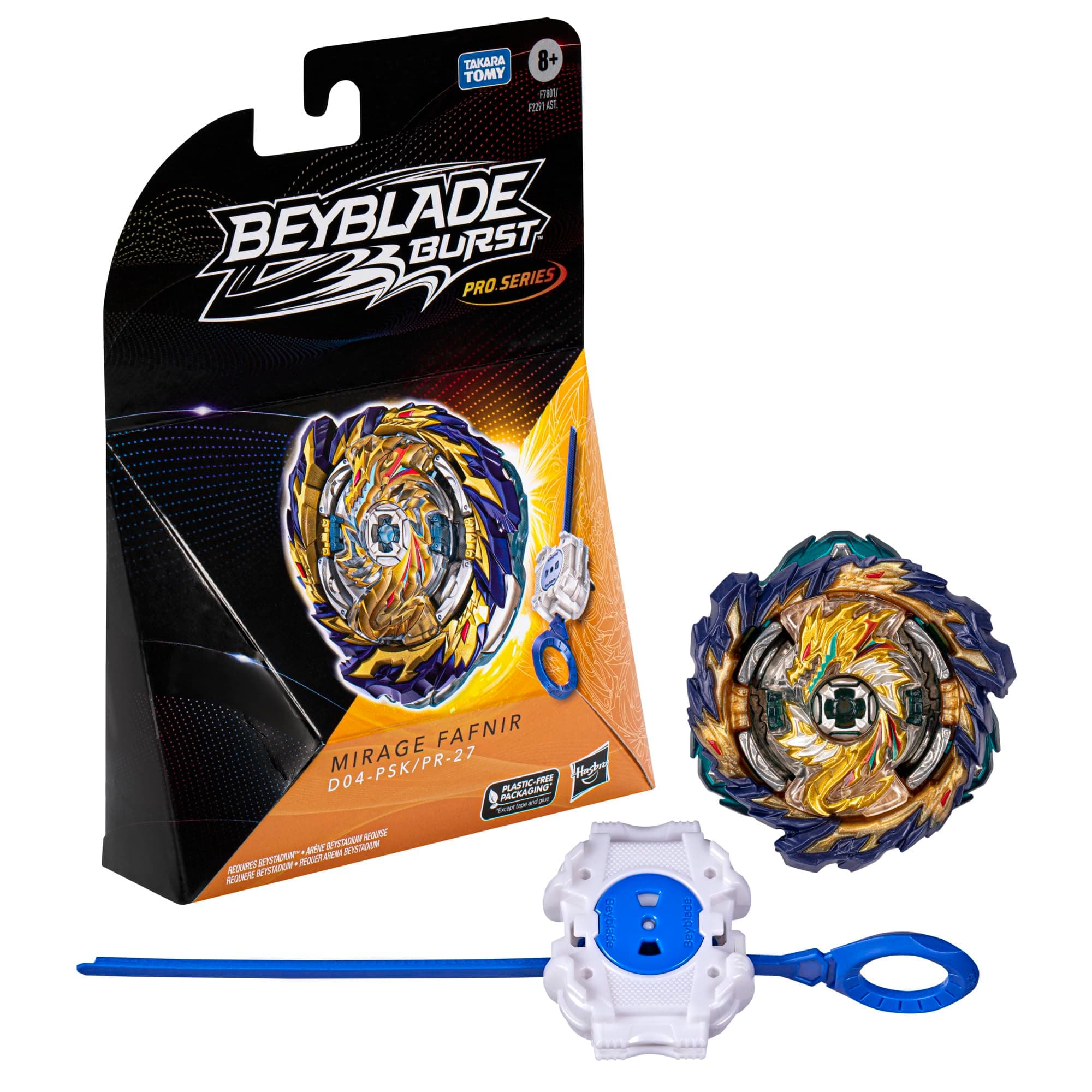 Beyblade Burst Pro Series Mirage Fafnir Spinning Top Starter Pack, Stamina Type Battling Game Top, Toy for Kids Ages 8 and Up