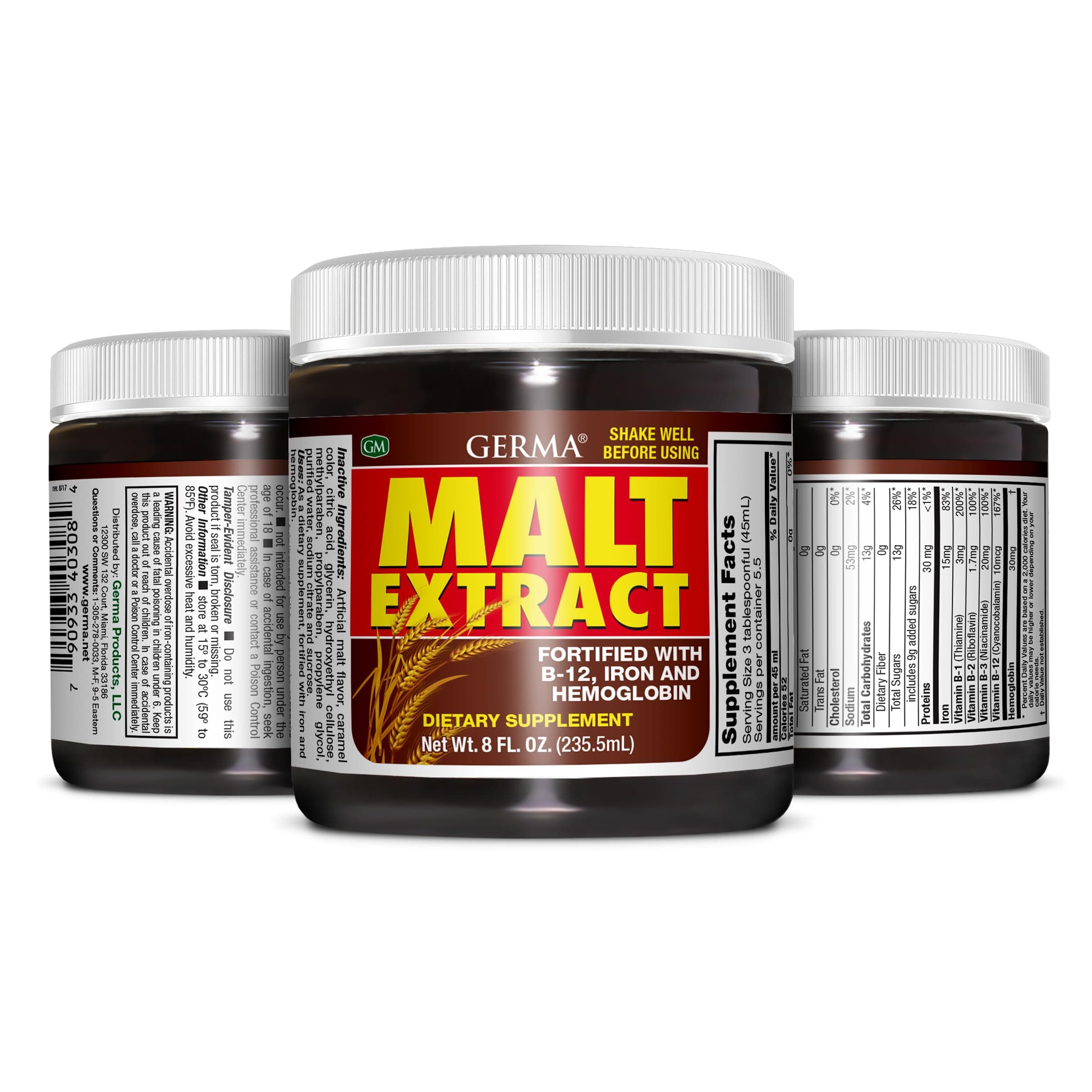 Germa Malt Extract with Vitamins Reinforced with B-12