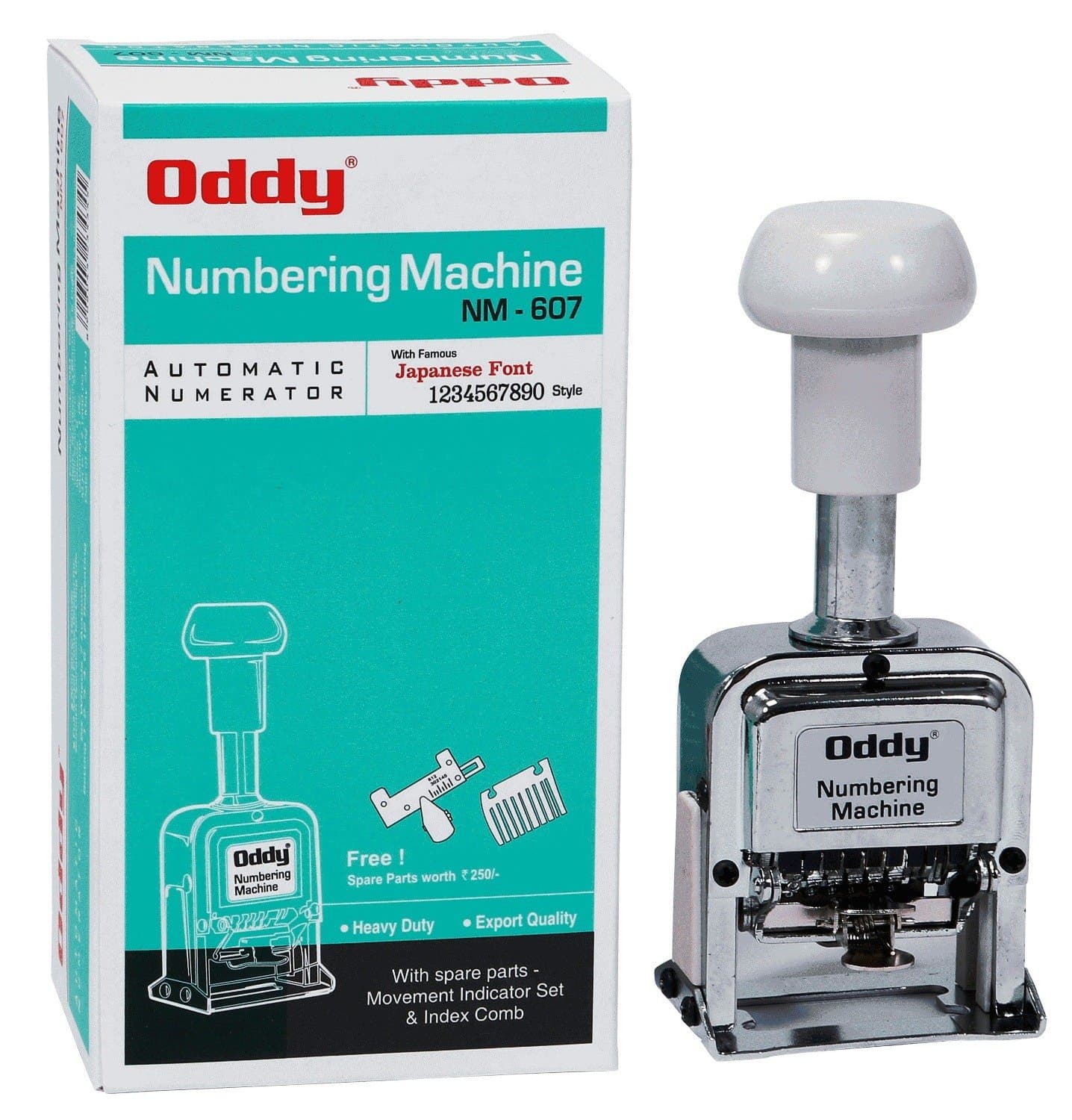 Oddy Auto Numbering Machine 6 Digits with Japanese Font Style with Spare Parts