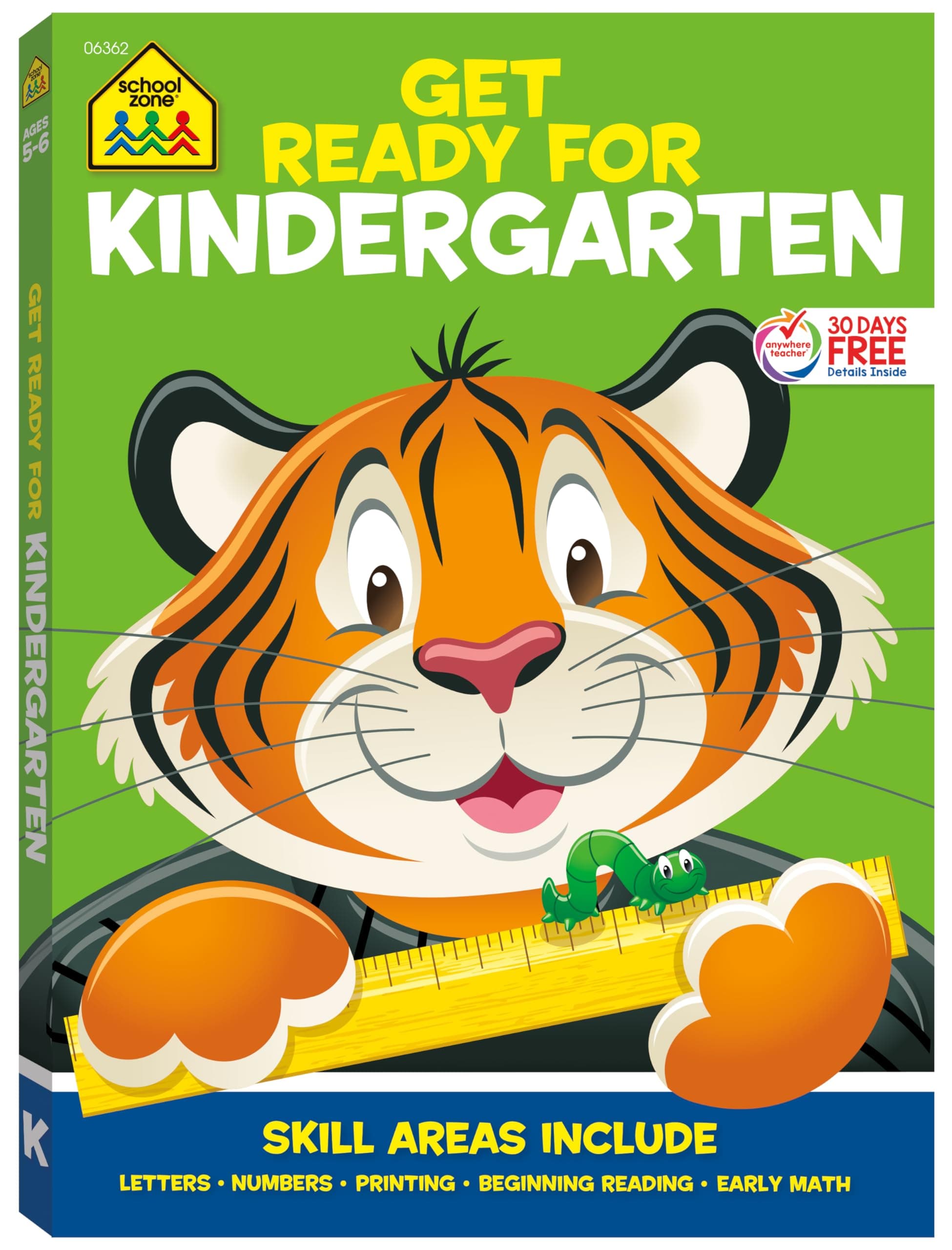 School Zone Get Ready for Kindergarten Workbook: 256 Pages, Early Learning Activities, ABCs, Letters, Numbers & Early Math, Ages 5–6