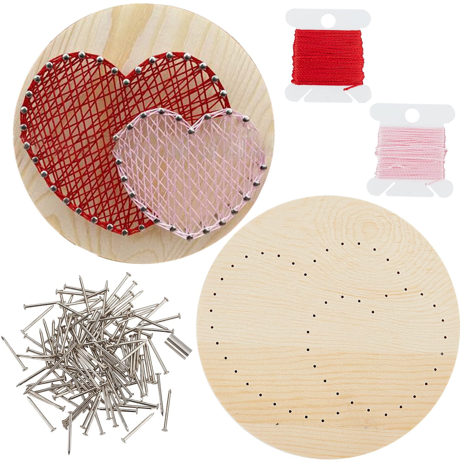 GORGECRAFT Heart String Art Kit Craft Cupcake All Necessary Accessories And Frame For Adults Crafts Kit Arts Projects Home Wall Decorations Unique Gift Wall Decor