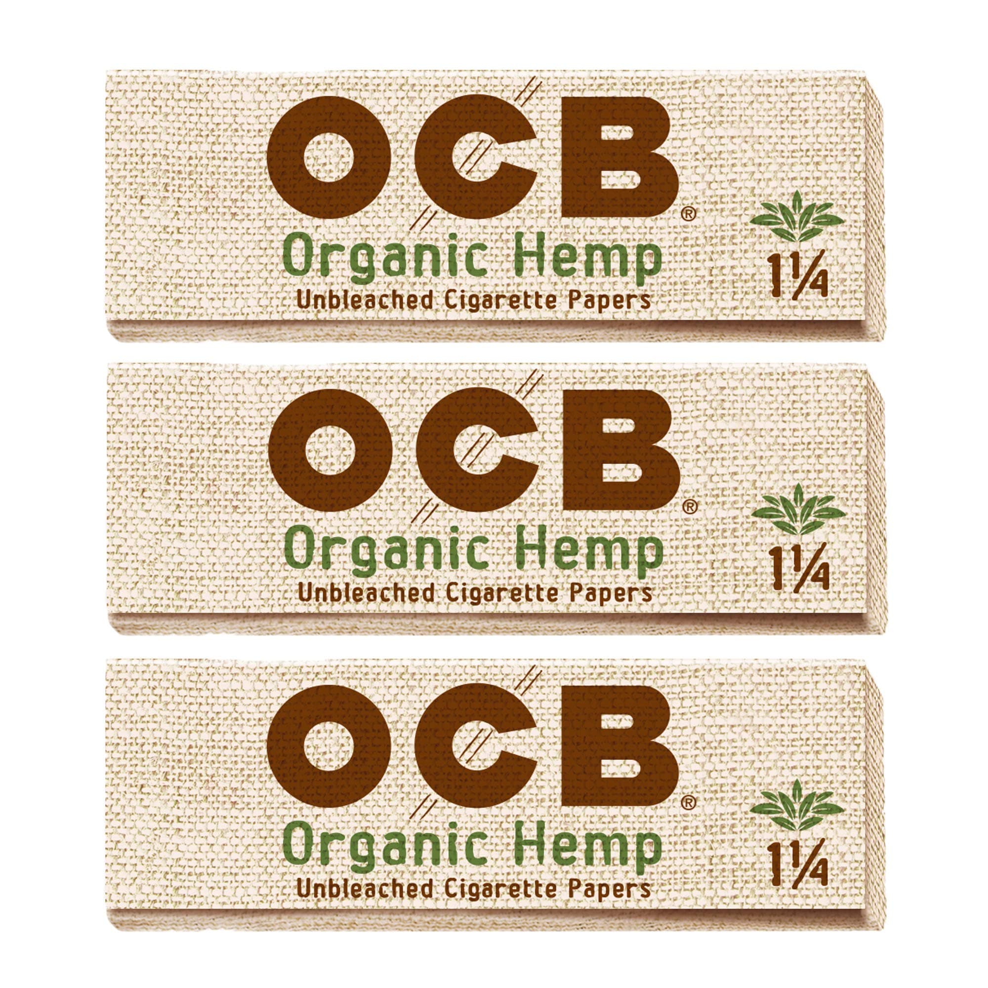 Organic 1 1/4" Rolling Papers - 3 Booklets with 50 Leaves per Booklet