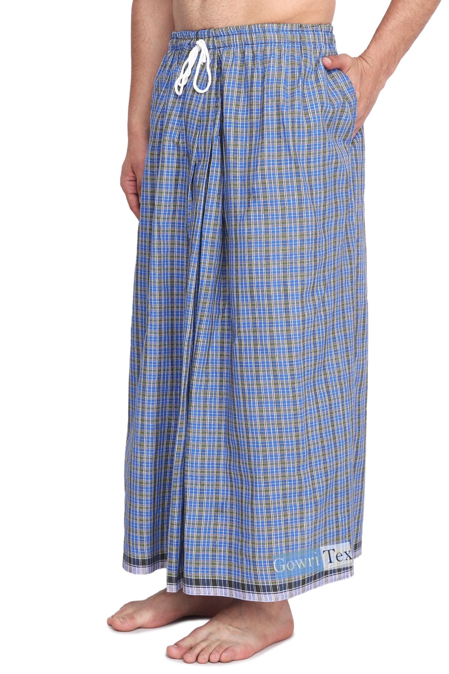 Gowri Tex Elastic Premium Cotton Lungis Pack Of 1