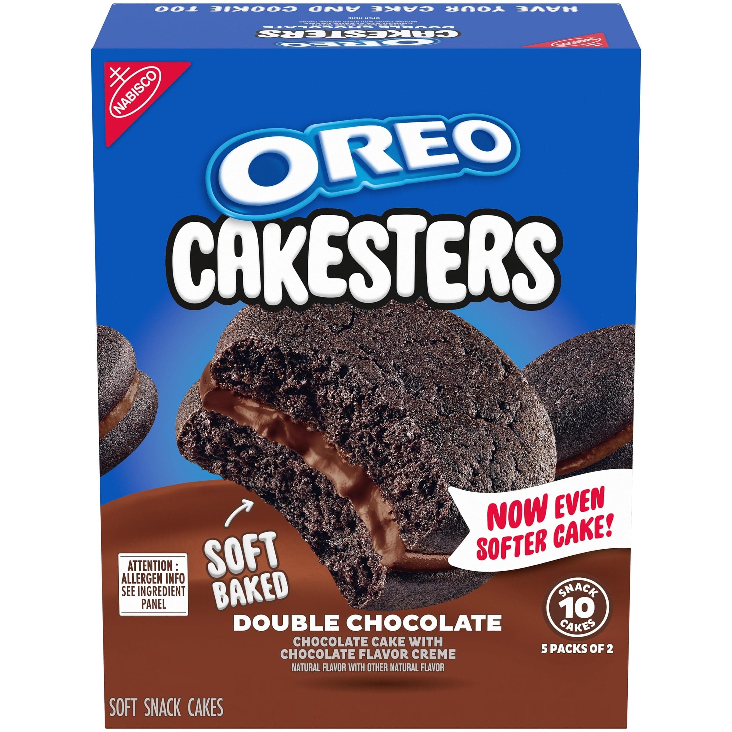 Cakesters Double Chocolate Soft Snack Cakes, 5-2.02 oz Snack Packs