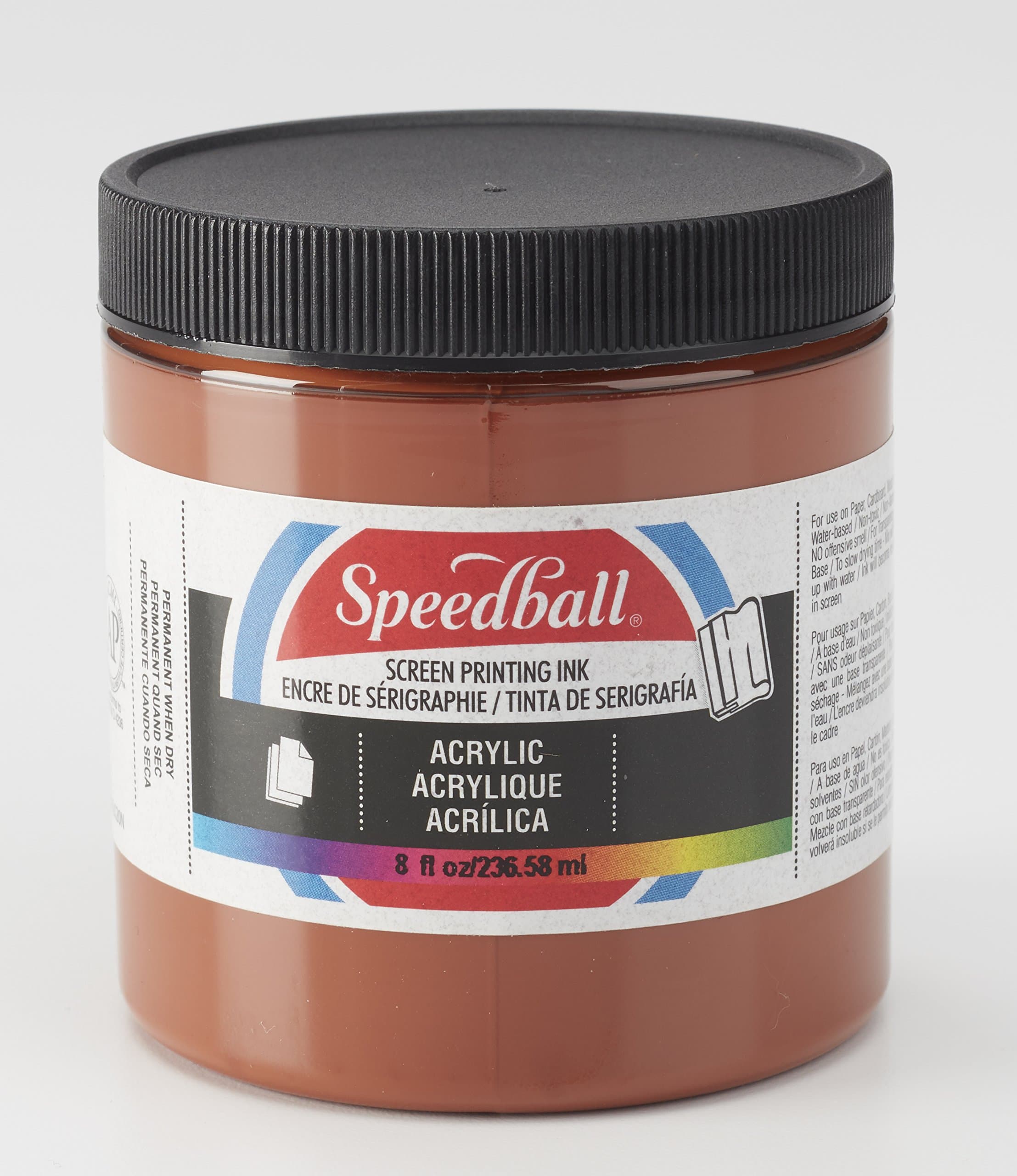 Acryl Screen Printing Ink Size: 2.88" x 2.88", Brown