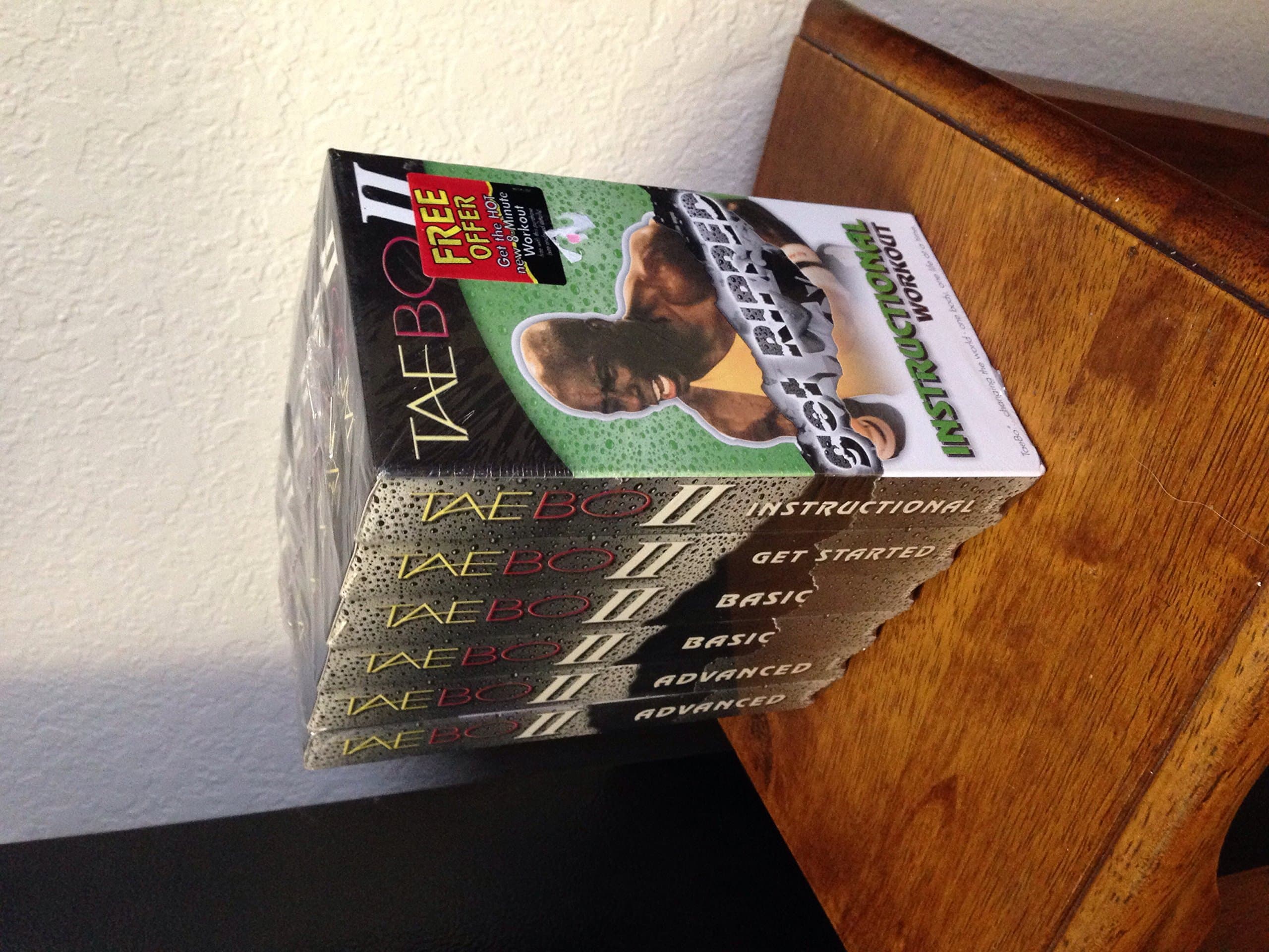Tae Bo TaeBo II Get Ripped 6 VHS Set Billy Blanks Videos 8 Minute, Instructional, Basic(2 tapes), Advanced (2 tapes)