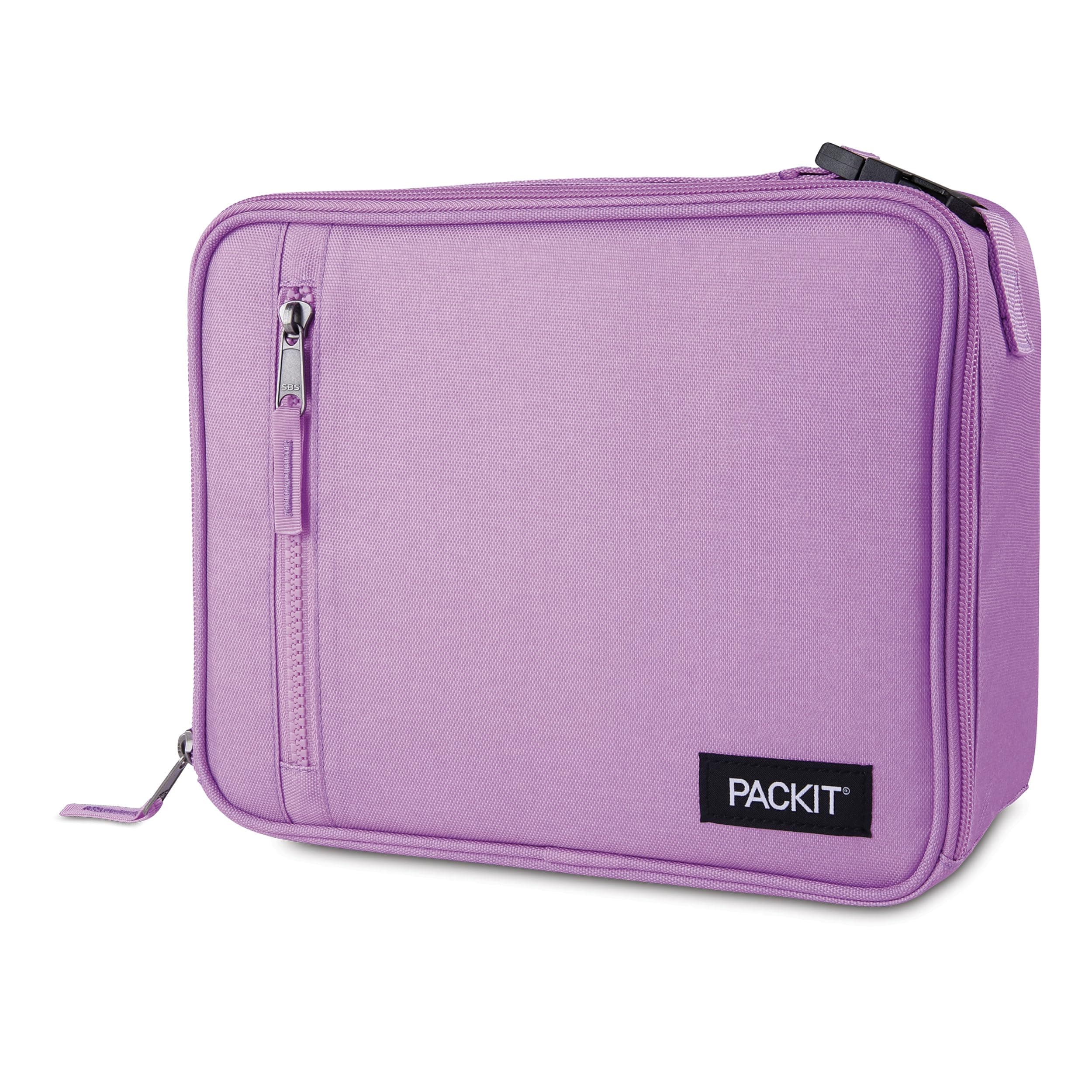 PackIt Freezable Classic Lunch Box, Lavender, Built with ECOFREEZE Technology, Fully Freezable, Collapsible, Reusable, with Zip Front Pocket and Buckle Handle, Designed for Fresh Lunch On The Go