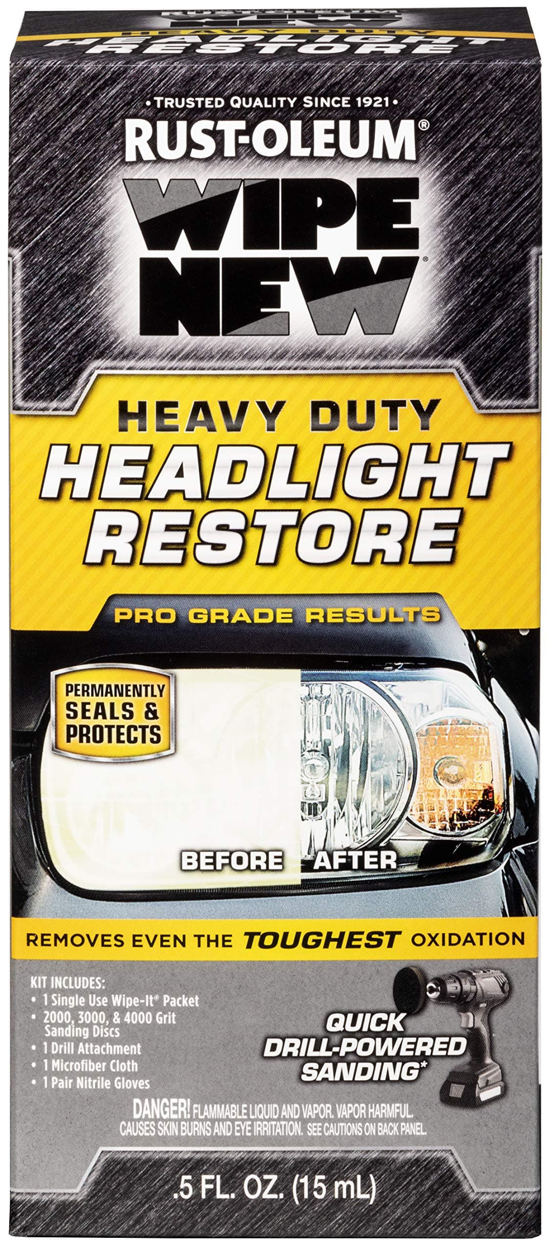 Rust-Oleum 327489 Wipe New Heavy Duty Headlight Restore