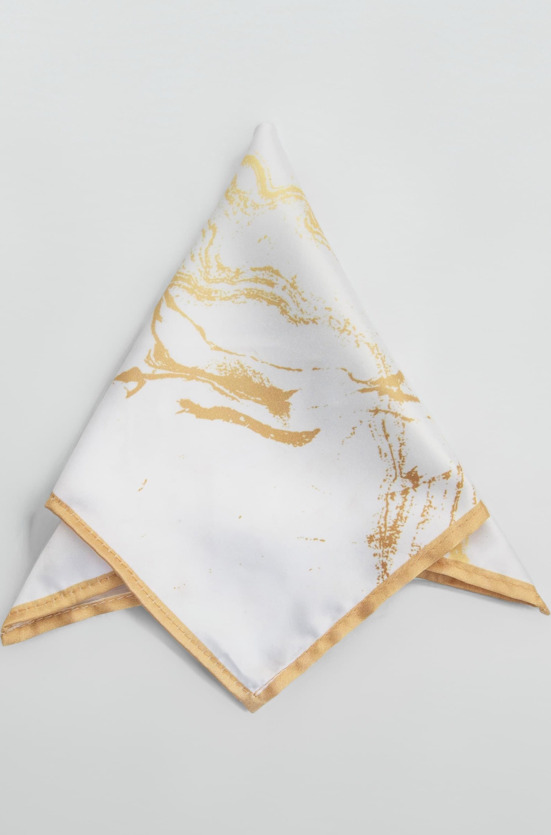 To The Nines Men's White Pocket Square