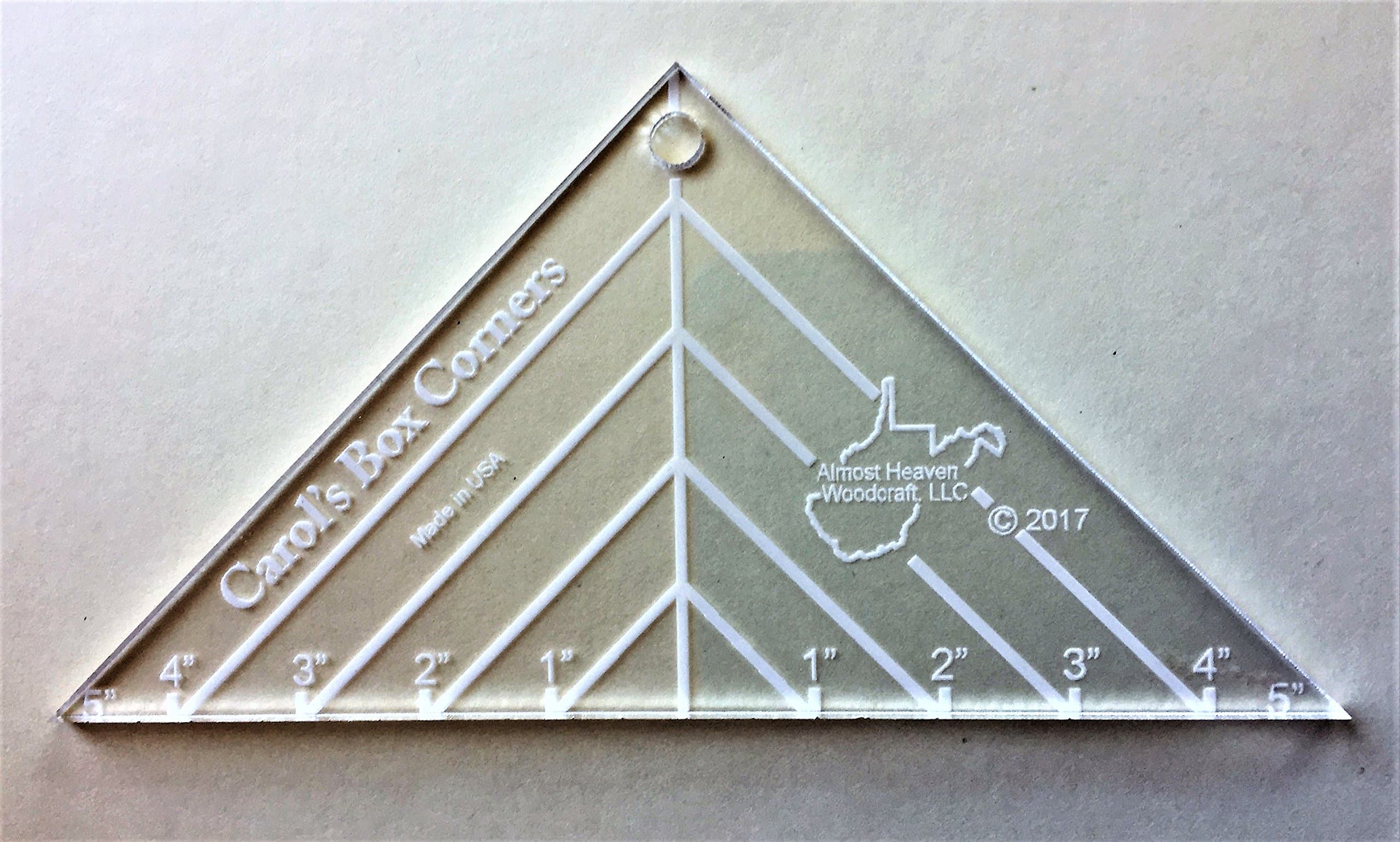 Carol's Box Corners ruler for perfect box corners on all your bags & purses!