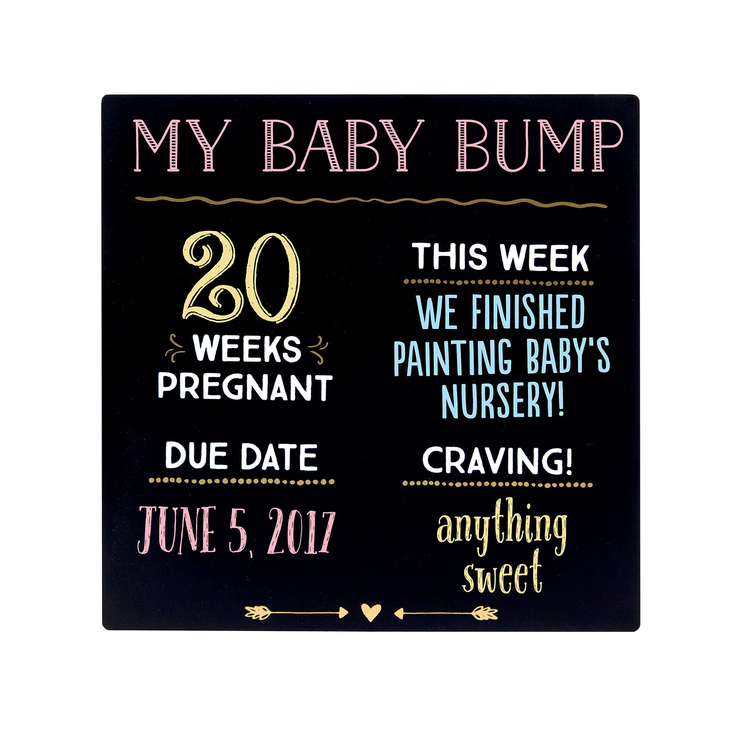 Pearhead Reusable Photo Sharing Pregnancy Chalkboard