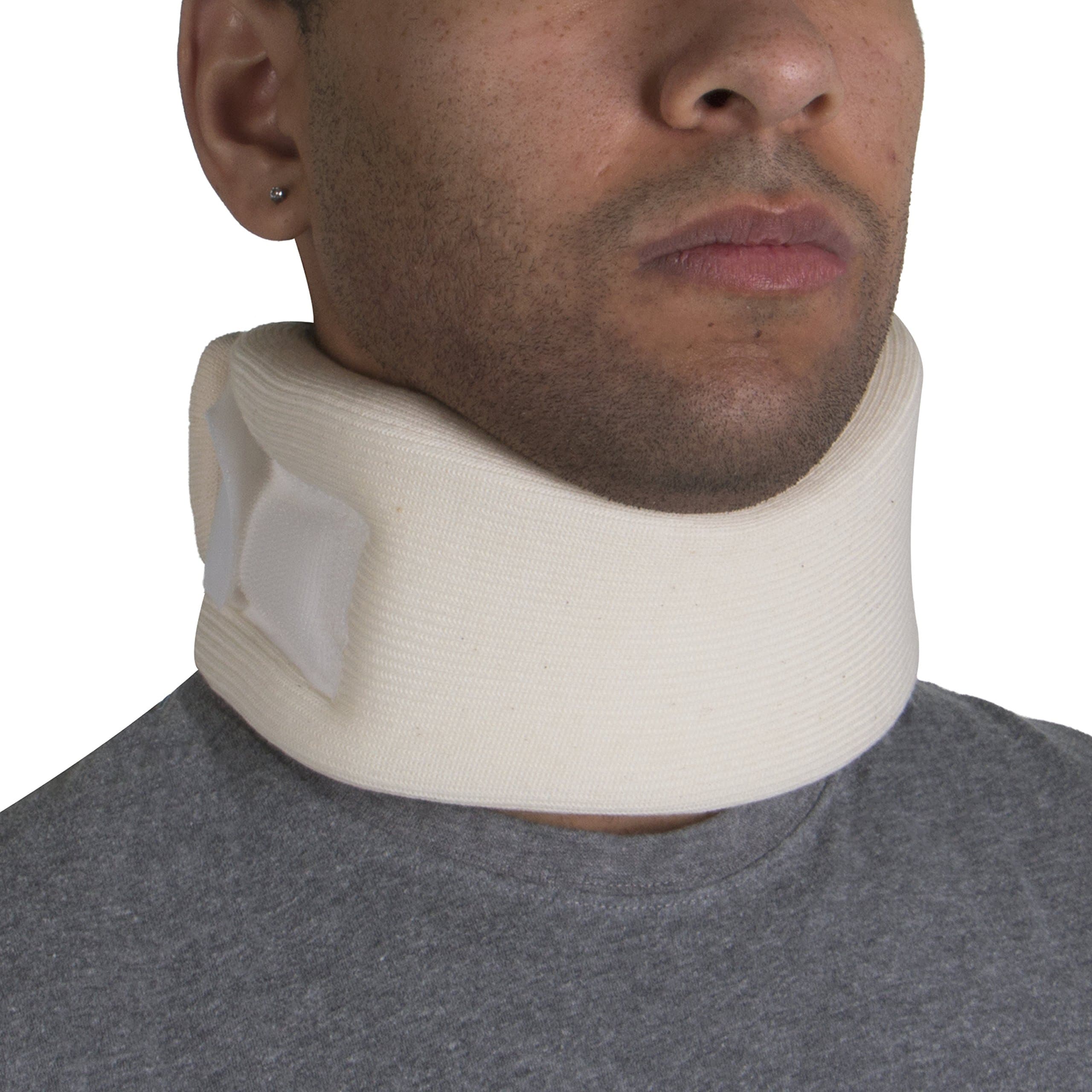 OTC Cervical Collar, Soft Contour Foam, Neck Support Brace, White Average 3" Depth, X-Large