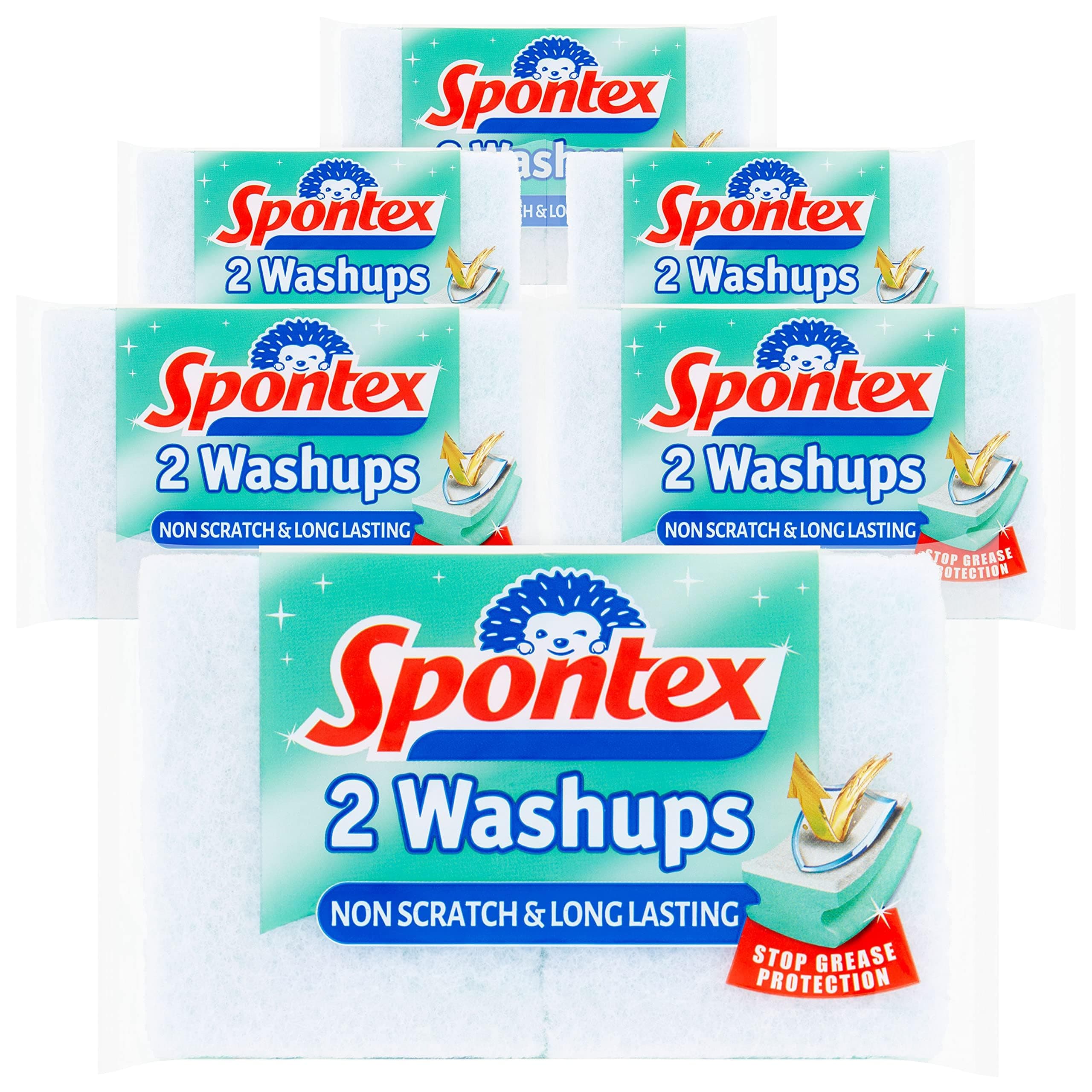 Non Scratch Washups Sponge Scourers - Pack of 6, Total 12