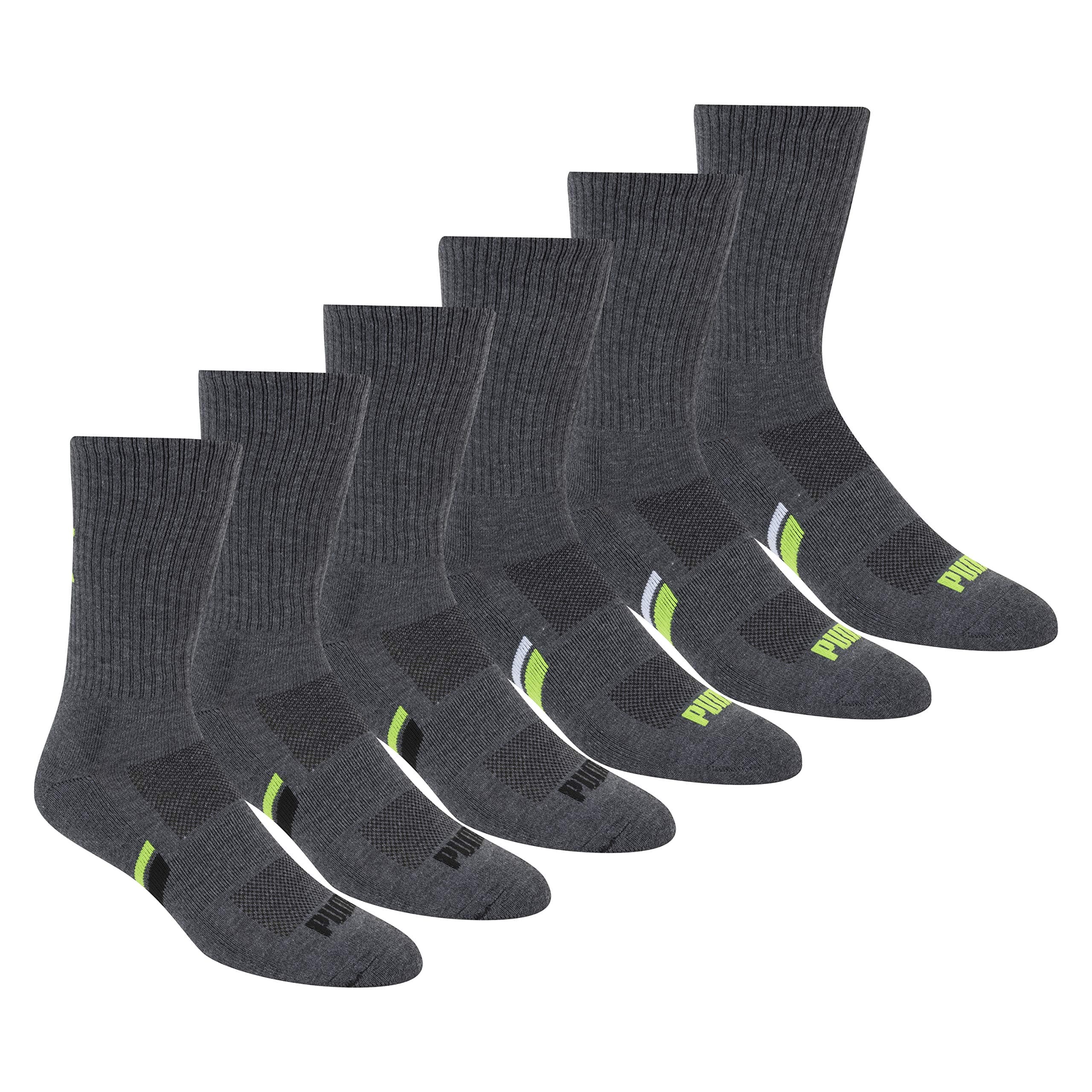 PUMA Men's 6 Pack Crew Socks