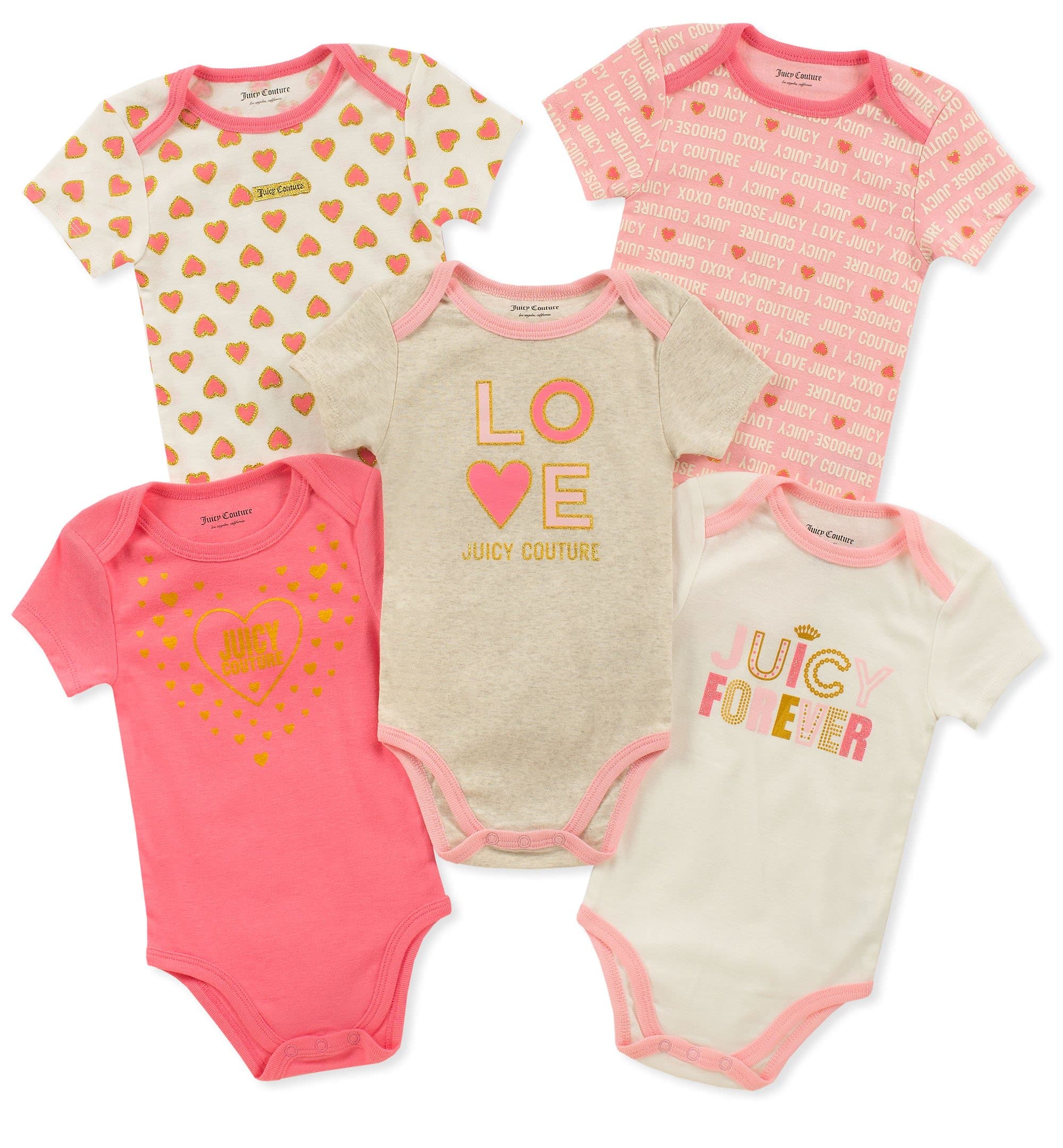 baby-girls 5 Pieces Pack Bodysuits