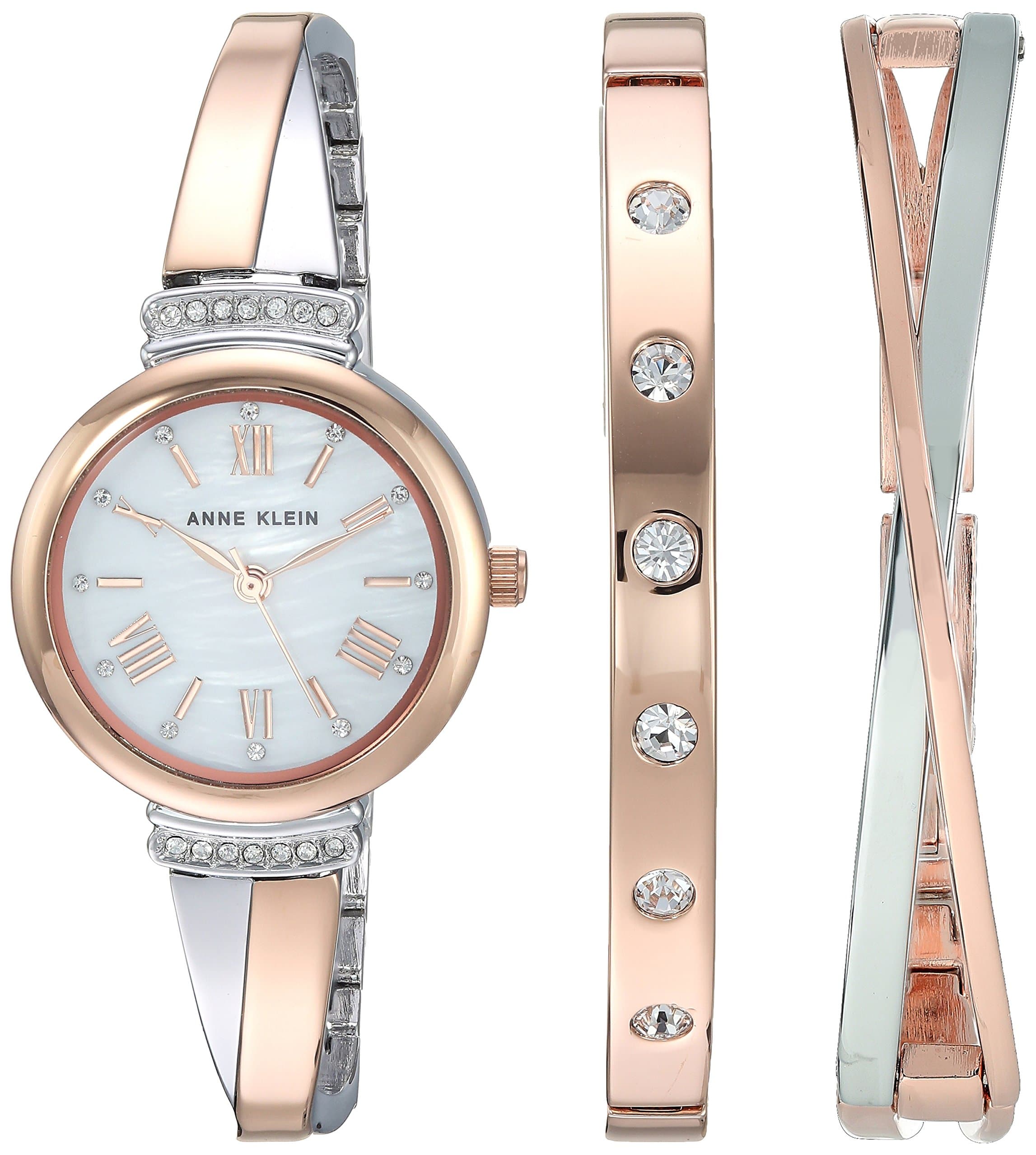 Women's Premium Crystal Accented Bangle Watch Set, AK/2245