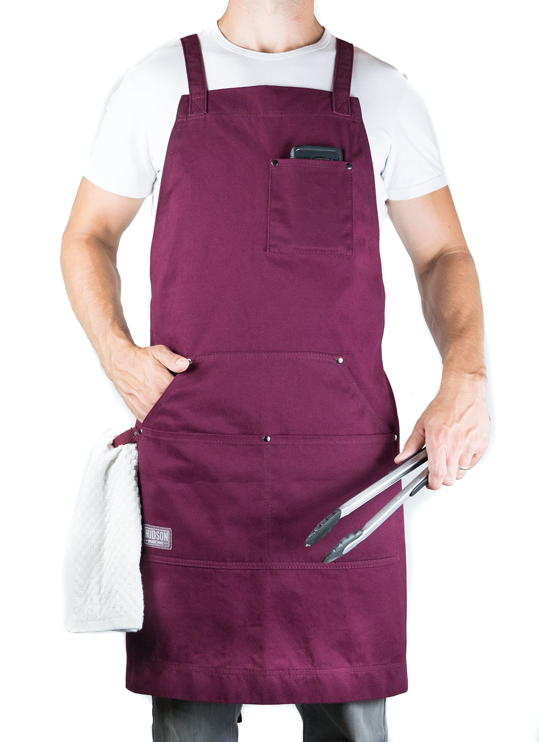 Hudson Durable Goods Professional Grade Chef Apron for Kitchen