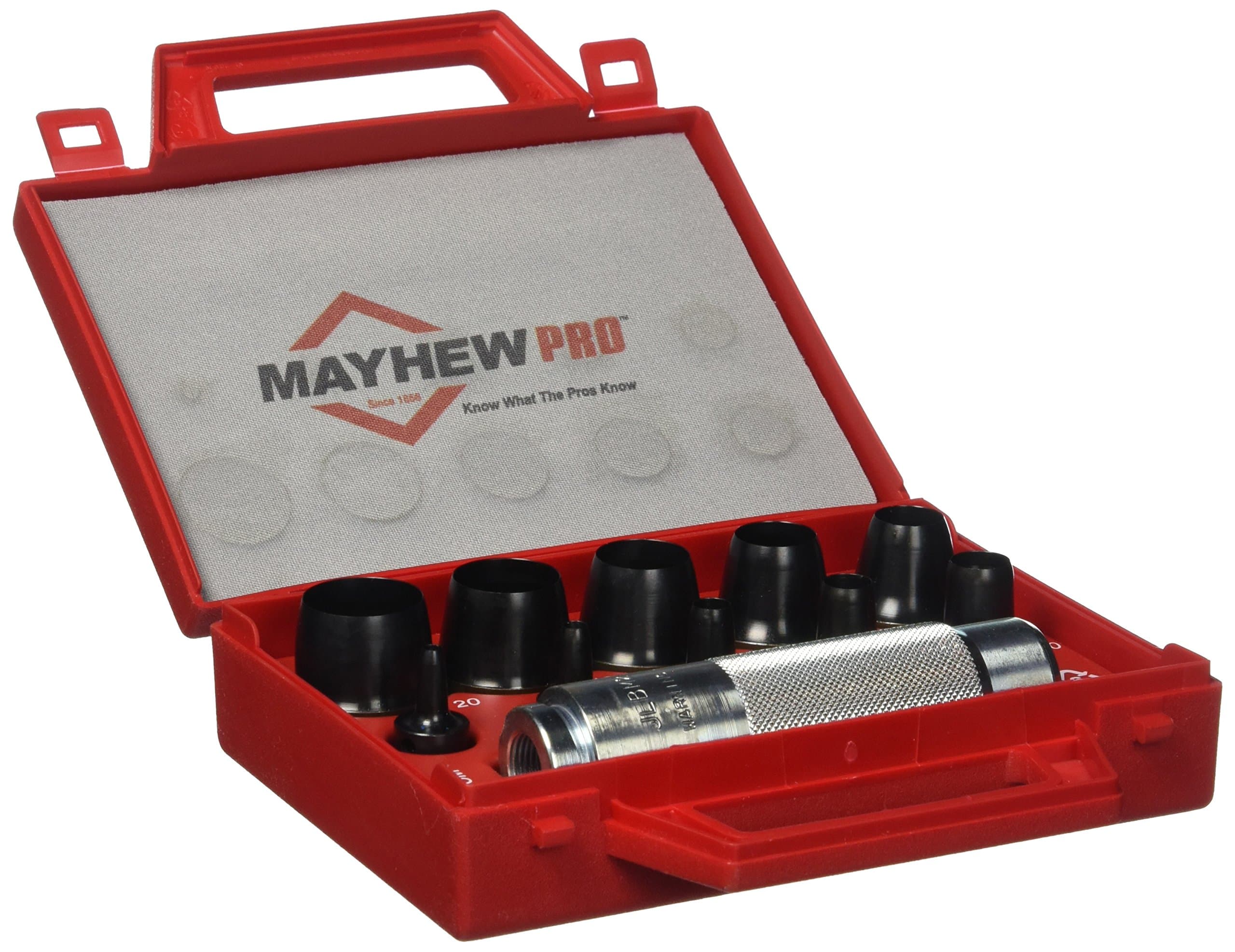 Mayhew Tools 66010 Hollow Punch, 11-Piece Set, Black