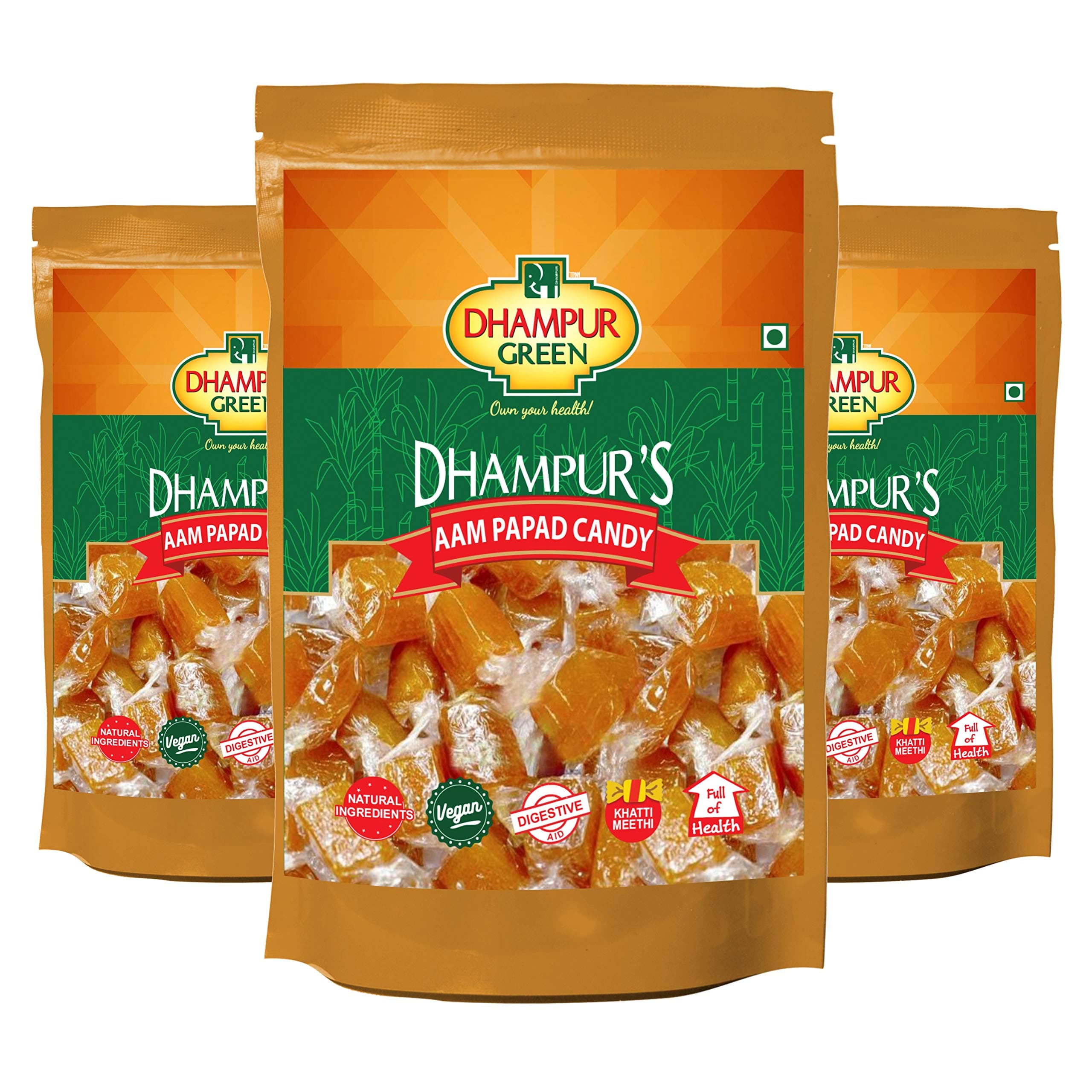 Dhampure Speciality Aam Papad Candy, 150 g Each - Pack of 3