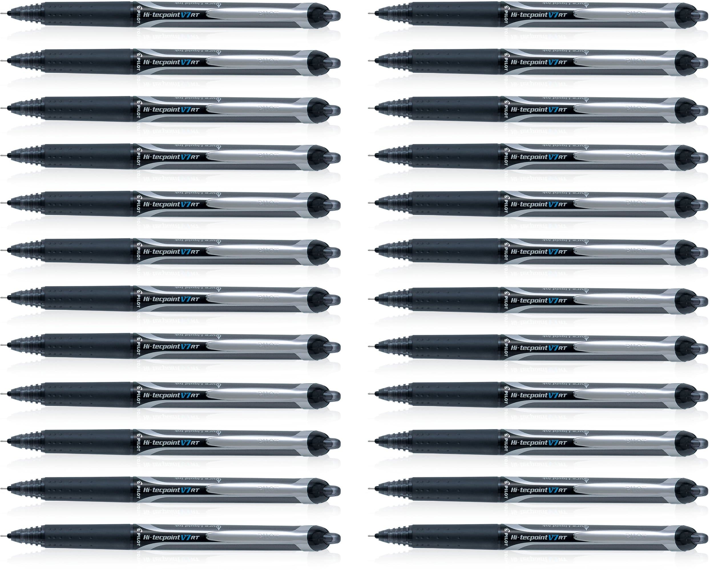 Pilot 019597 Hi-TecPoint V7 RT Pen (Black - Pack of 24)