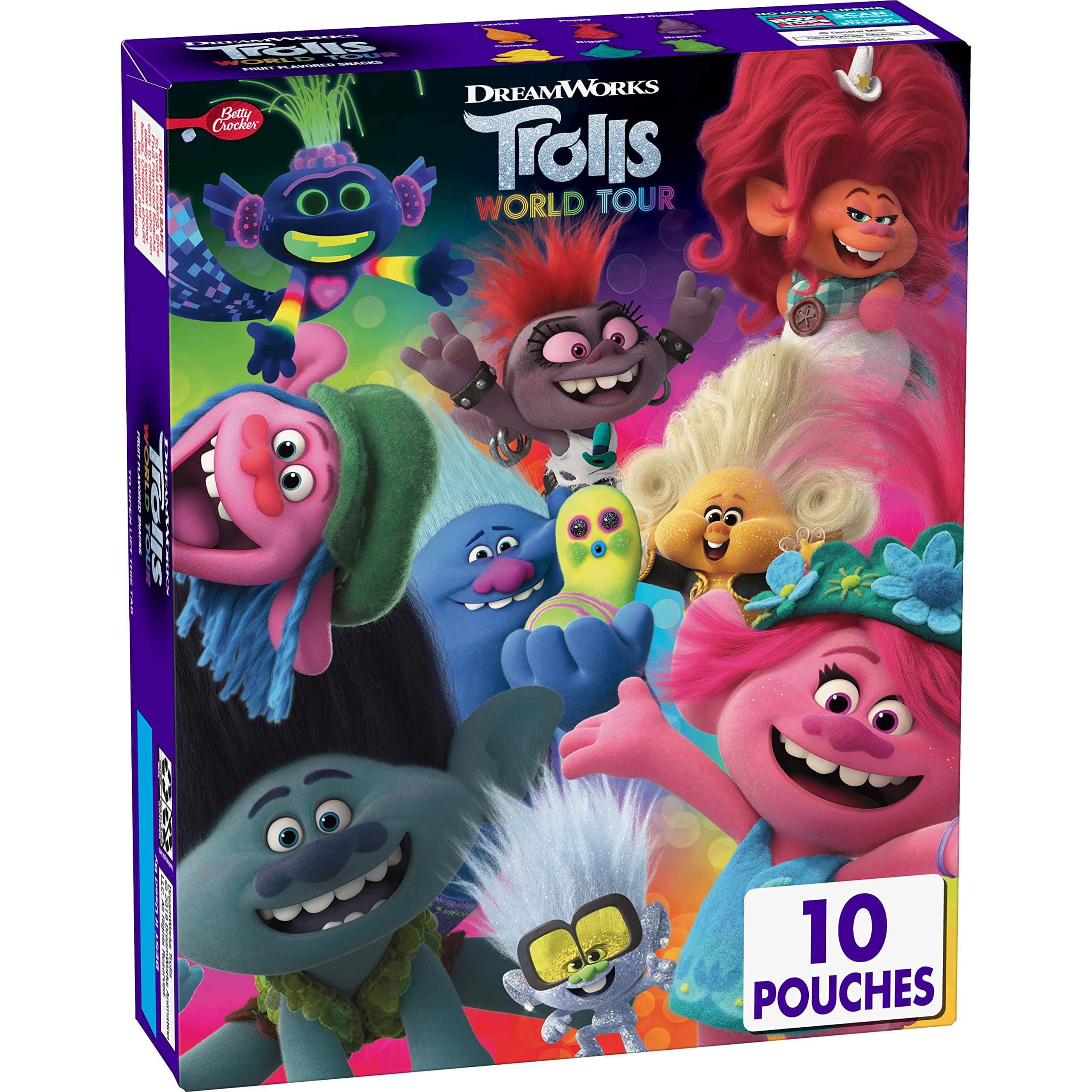 Betty Crocker Trolls, Fruit Snacks, 10 ct, 8 oz (Pack of 8)
