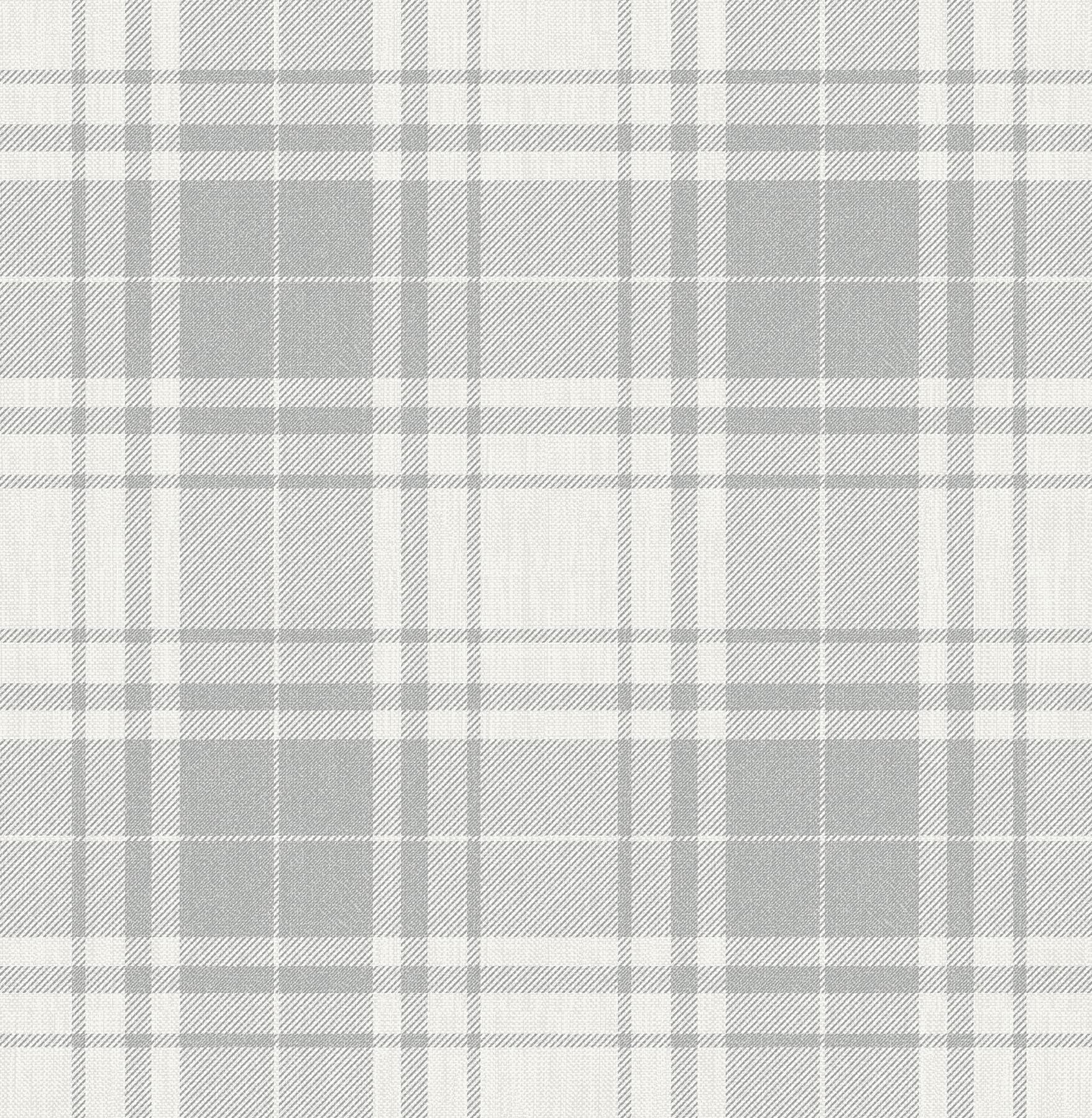 WallPops! Franklin Plaid Grey Peel & Stick Wallpaper