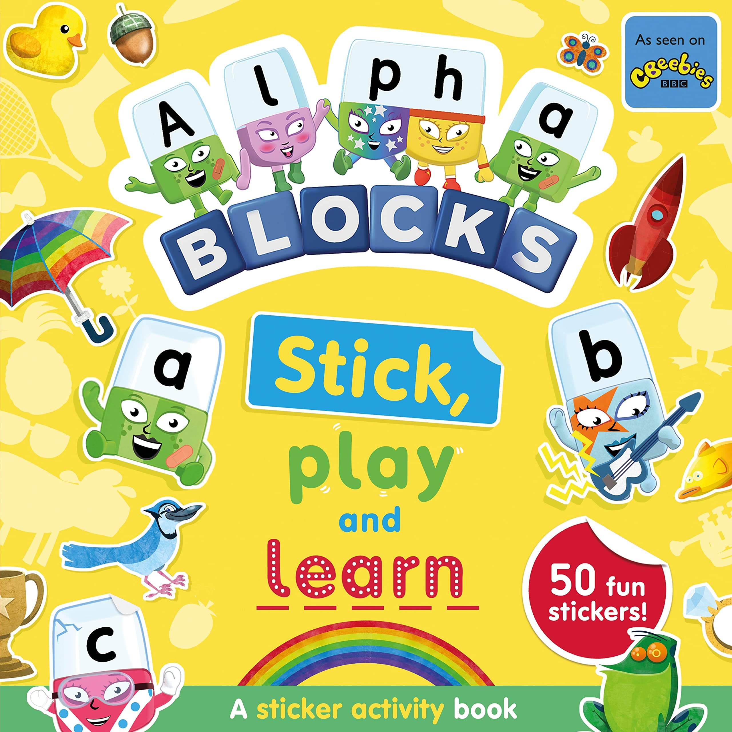 Alphablocks Stick, Play and Learn: A Sticker Activity Book - Quizzes, Puzzles, Fun Games for Preschool Age 3-6 - Early learning for kids (Alphablock Sticker Books) (Numberblock Sticker Books)