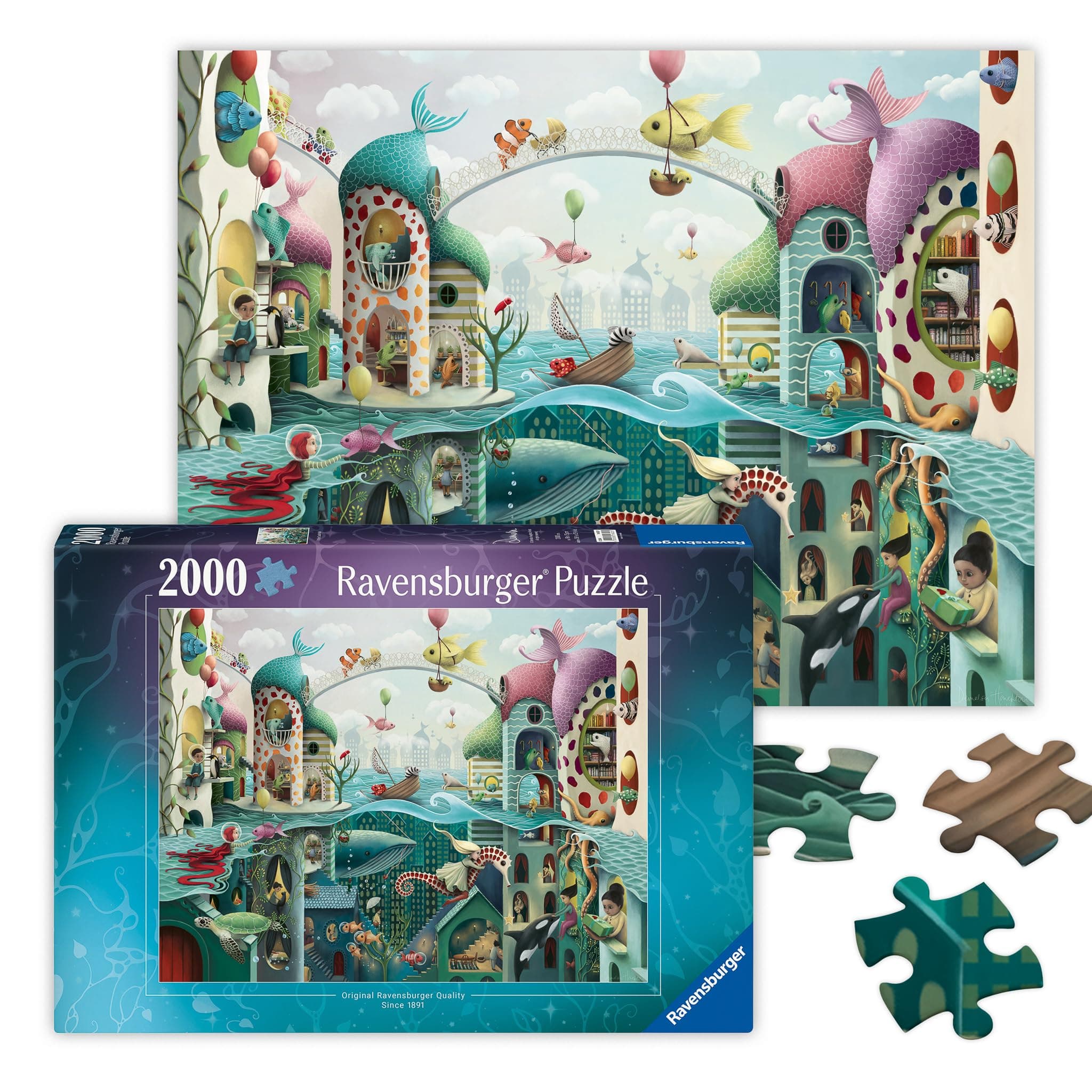 Ravensburger If Fish Could Walk 2000 Piece Jigsaw Puzzle for Adults - 16823 Every is Unique, Softclick Technology Means Pieces Fit Together Perfectly