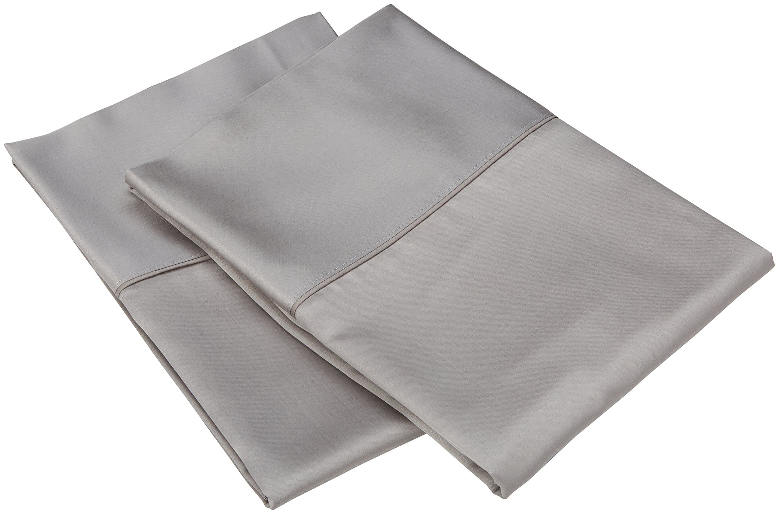 Veratex 600TC Micro Tencel Pillow Case Pair, Grey, Standard