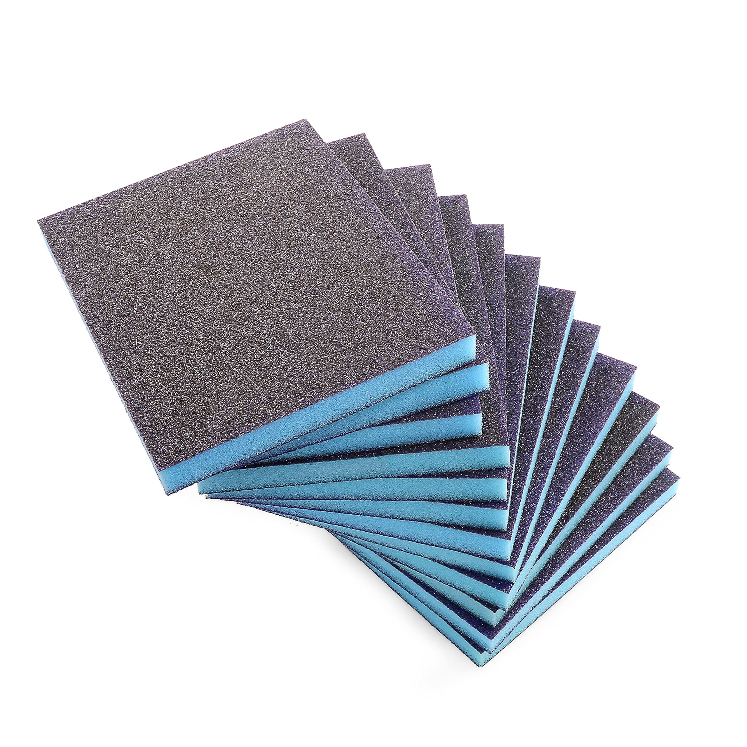 12Pcs 60 Grit Sanding Sponge, Jamiikury Coarse Sanding Blocks Washable and Reusable, Wet Dry Sandpaper Sponge for Wood Metal Furniture Paint and Drywall